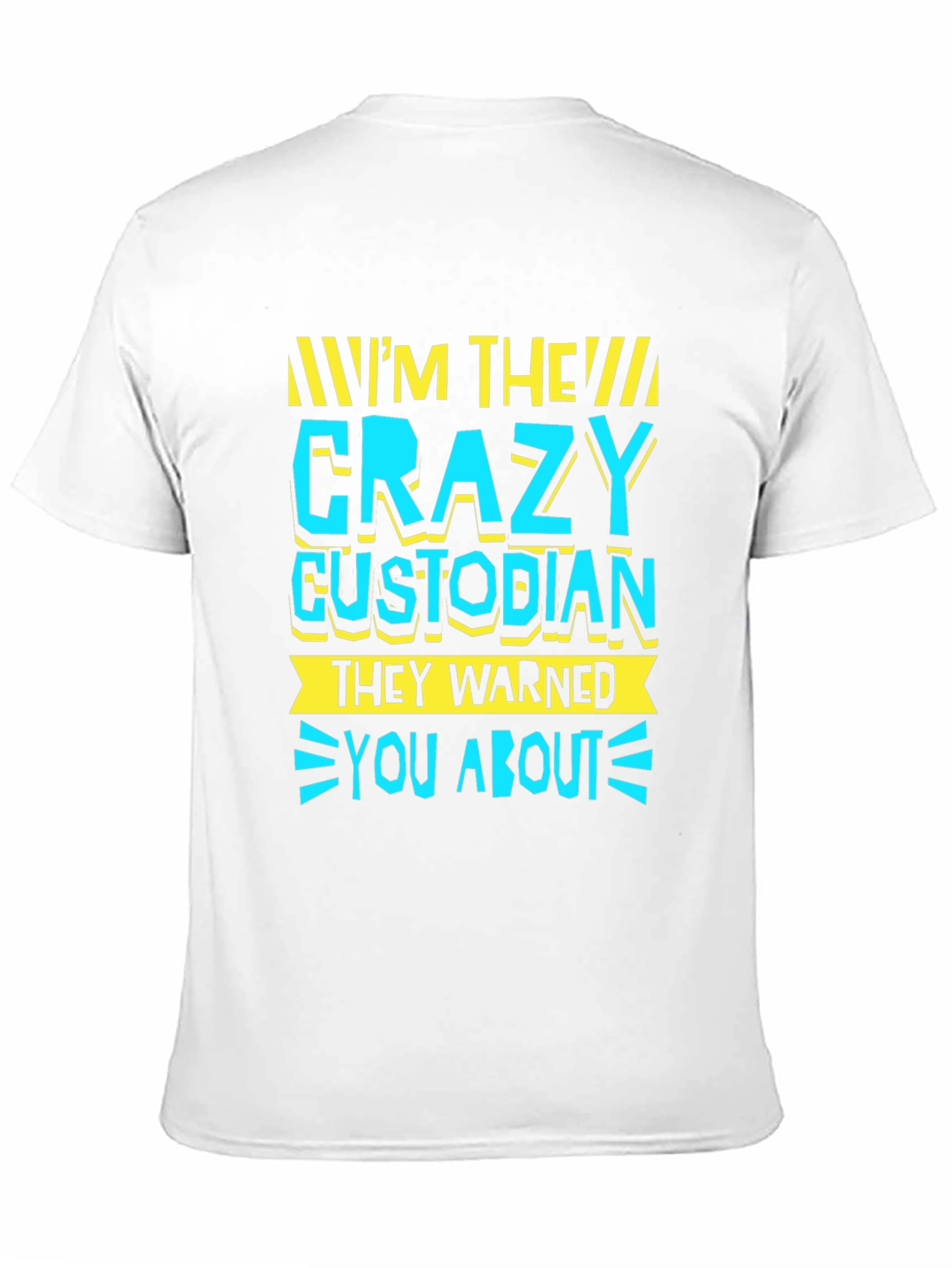 Black Crazy Custodian T-Shirt - Funny Novelty Tee view 11