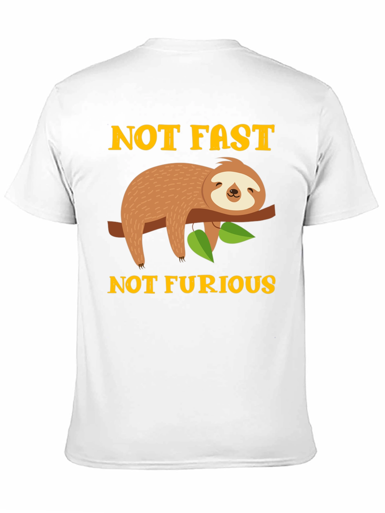 Black Not Fast Not Furious Sloth Graphic Tee view 11