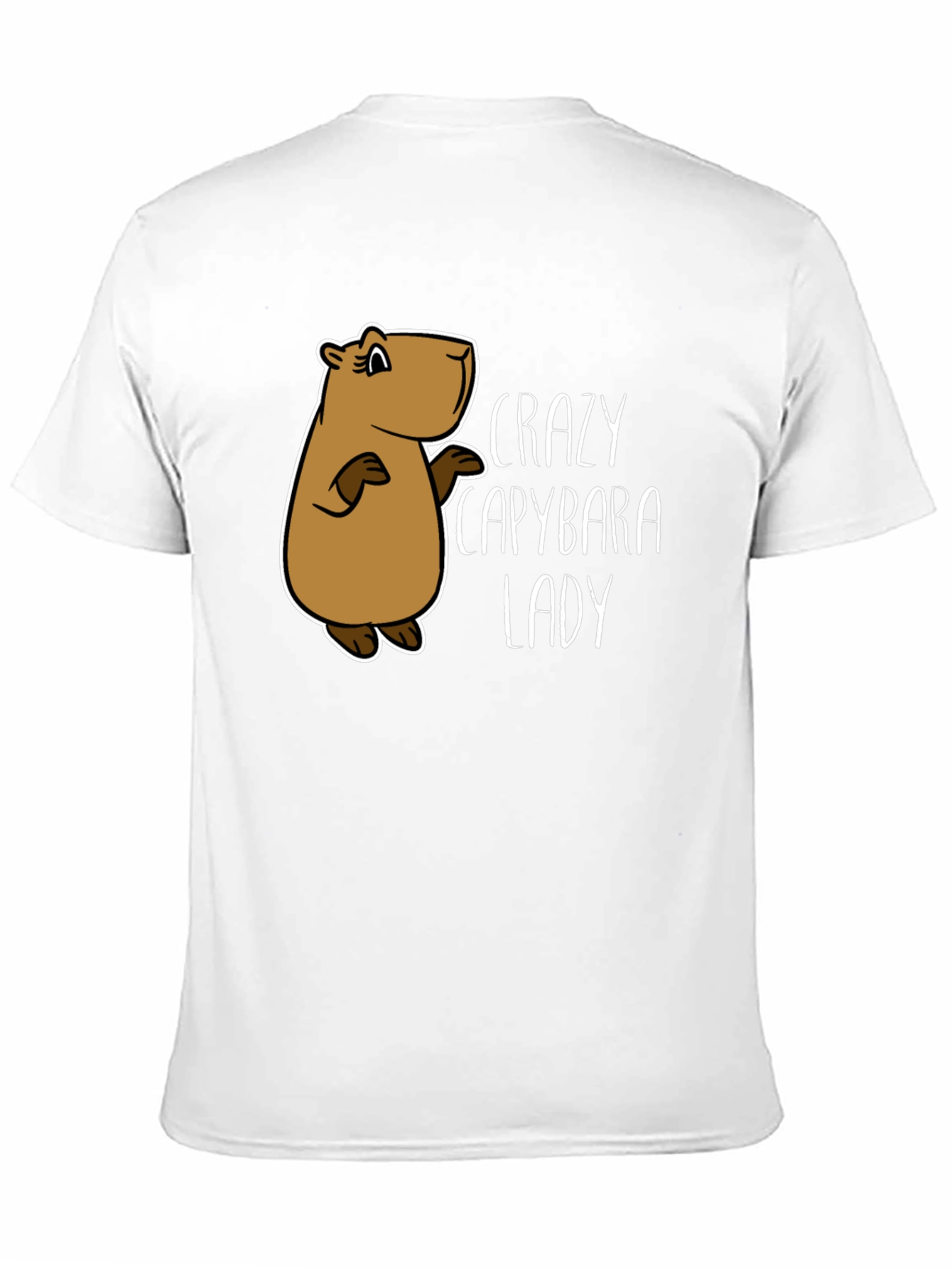Black Crazy Capybara Lady T-Shirt - Fun Animal Lover Tee view 11