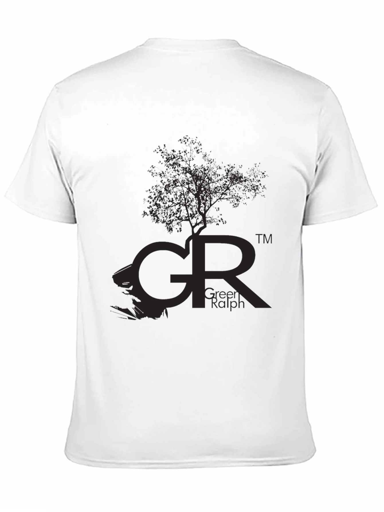 Black Men's Black Graphic T-Shirt - Green Ralph Tree view 11