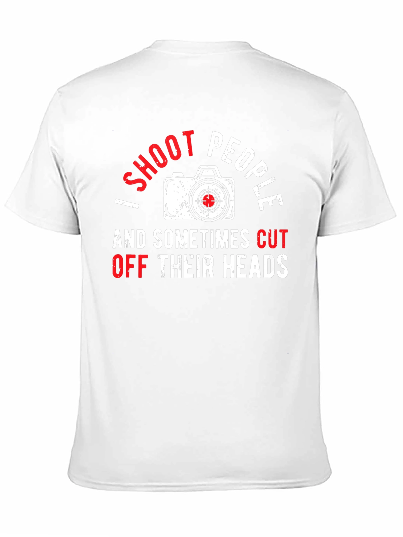 Black I Shoot People Funny Photography T-Shirt view 11