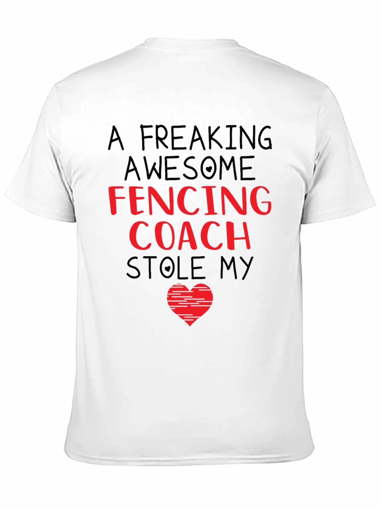 Black Fencing Coach Stole My Heart T-Shirt view 11