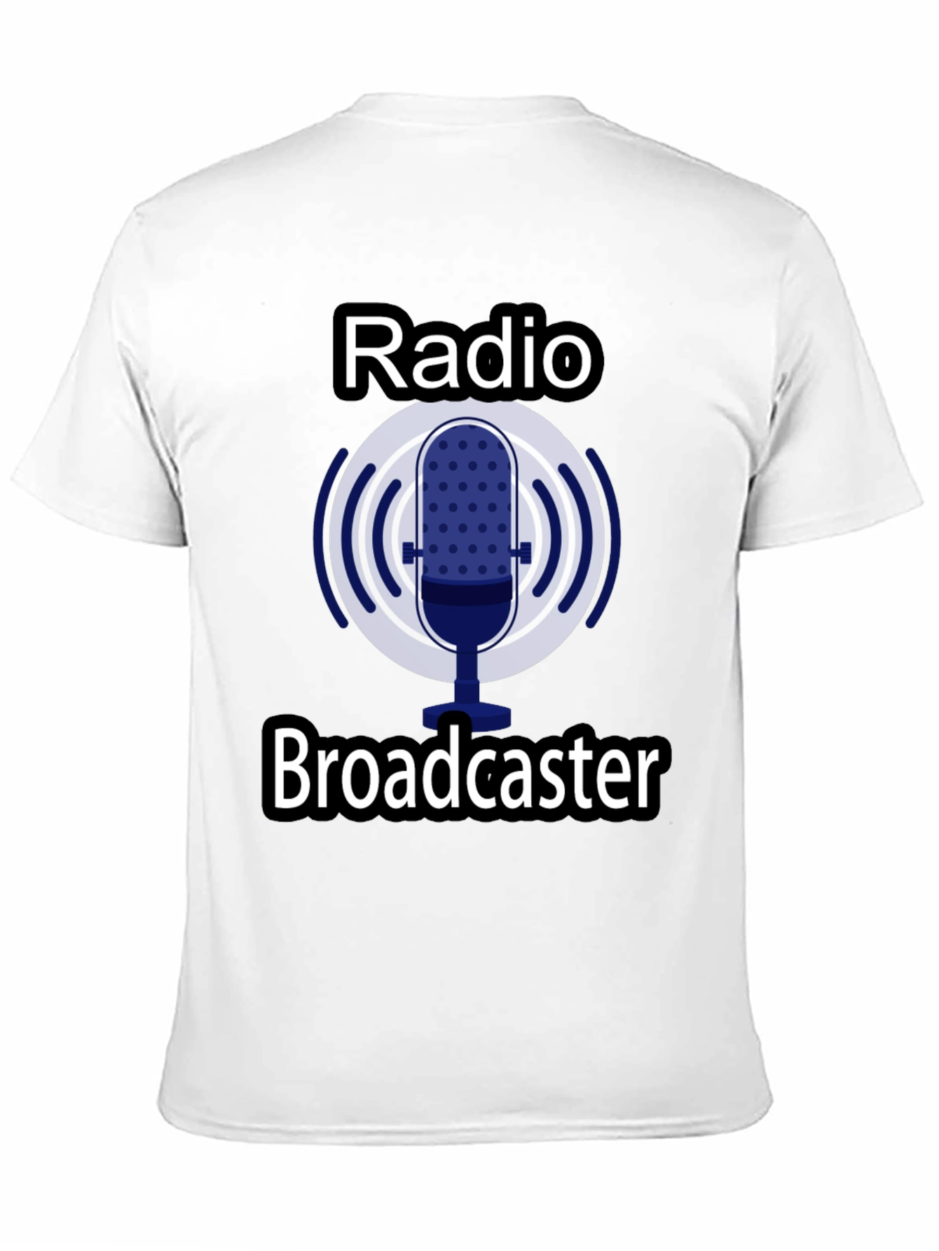 Black Radio Broadcaster Graphic T-Shirt - Black view 11