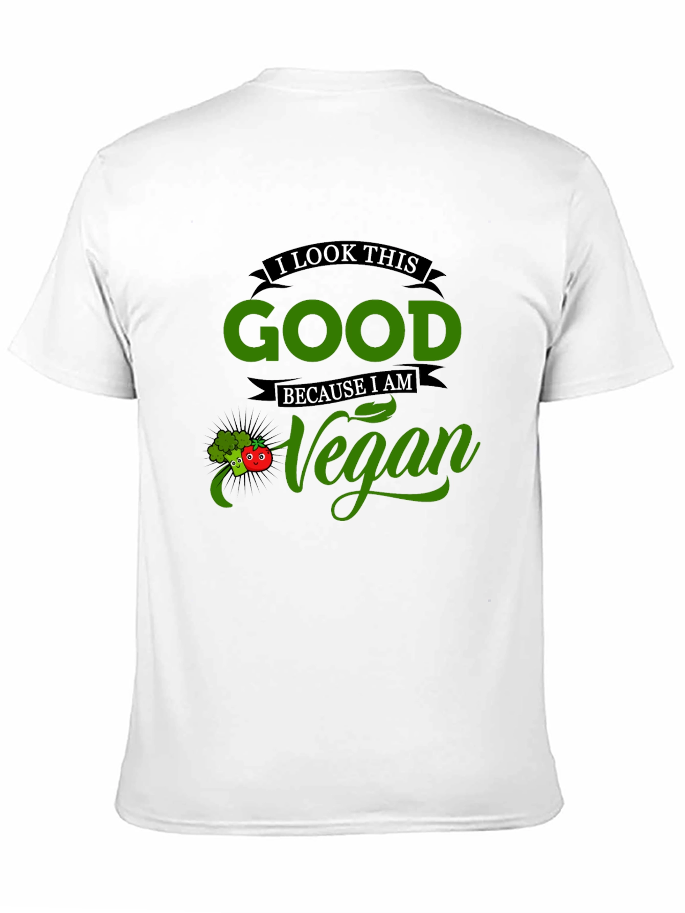 Black Vegan Lifestyle Graphic Tee - Look Good Feel Good view 11