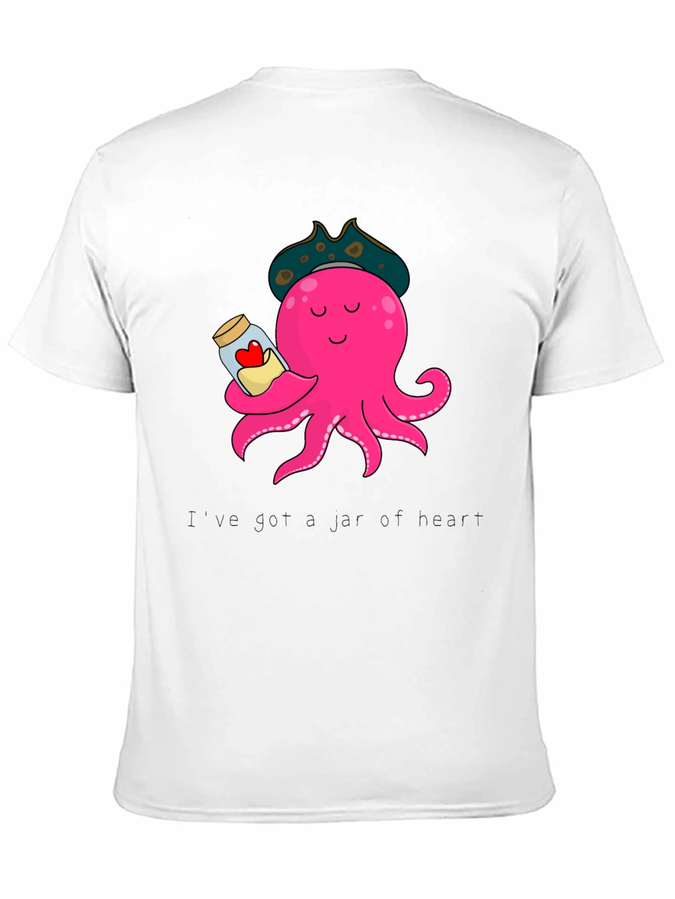 Black Pirate Octopus 'Jar of Hearts' T-Shirt view 11