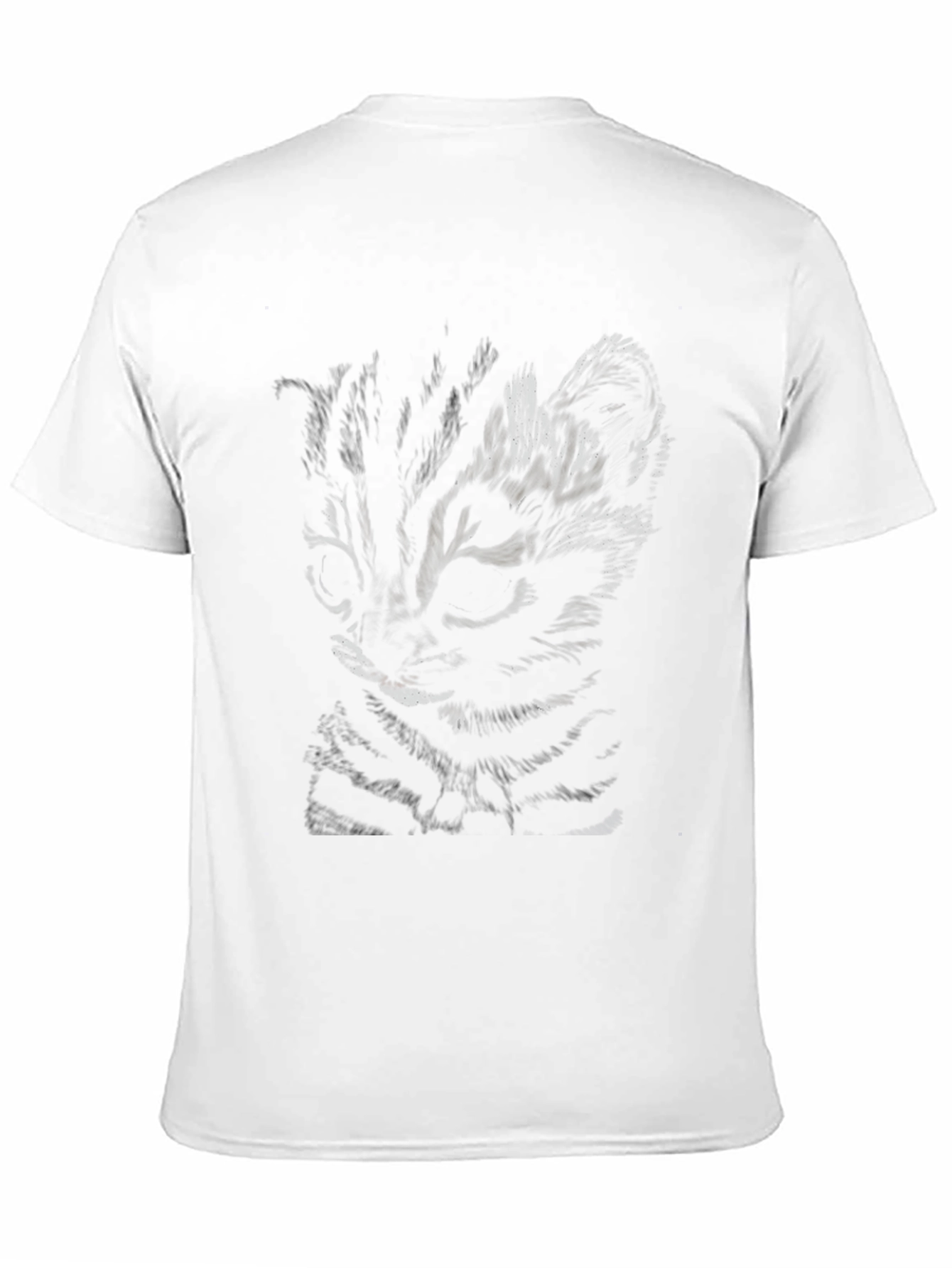 Black Kitten Sketch Graphic Tee - Soft Cotton Blend view 11