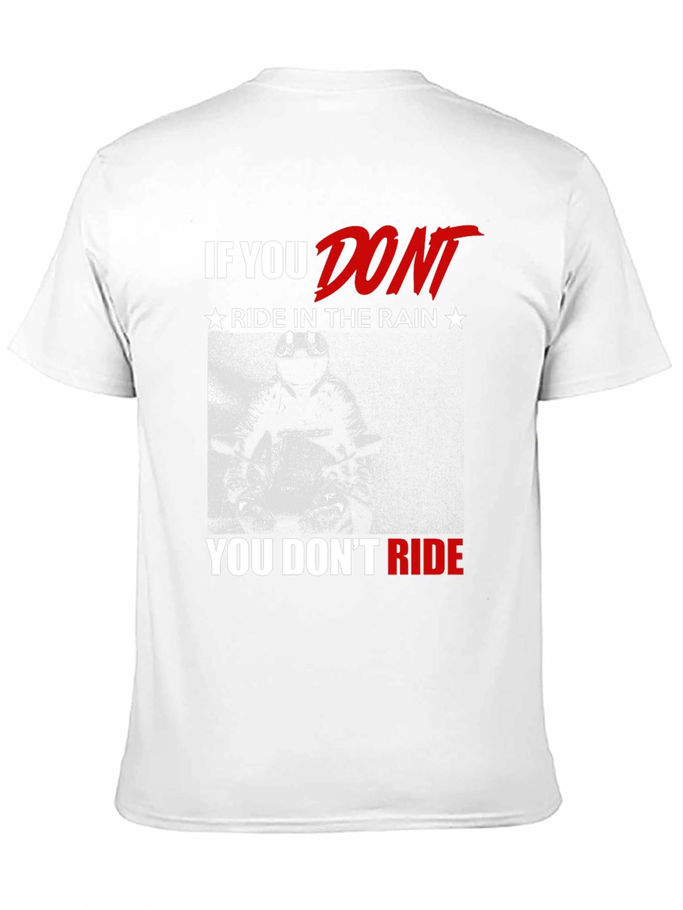 Black Riding in the Rain T-Shirt - Motorcycle Biker Tee view 11