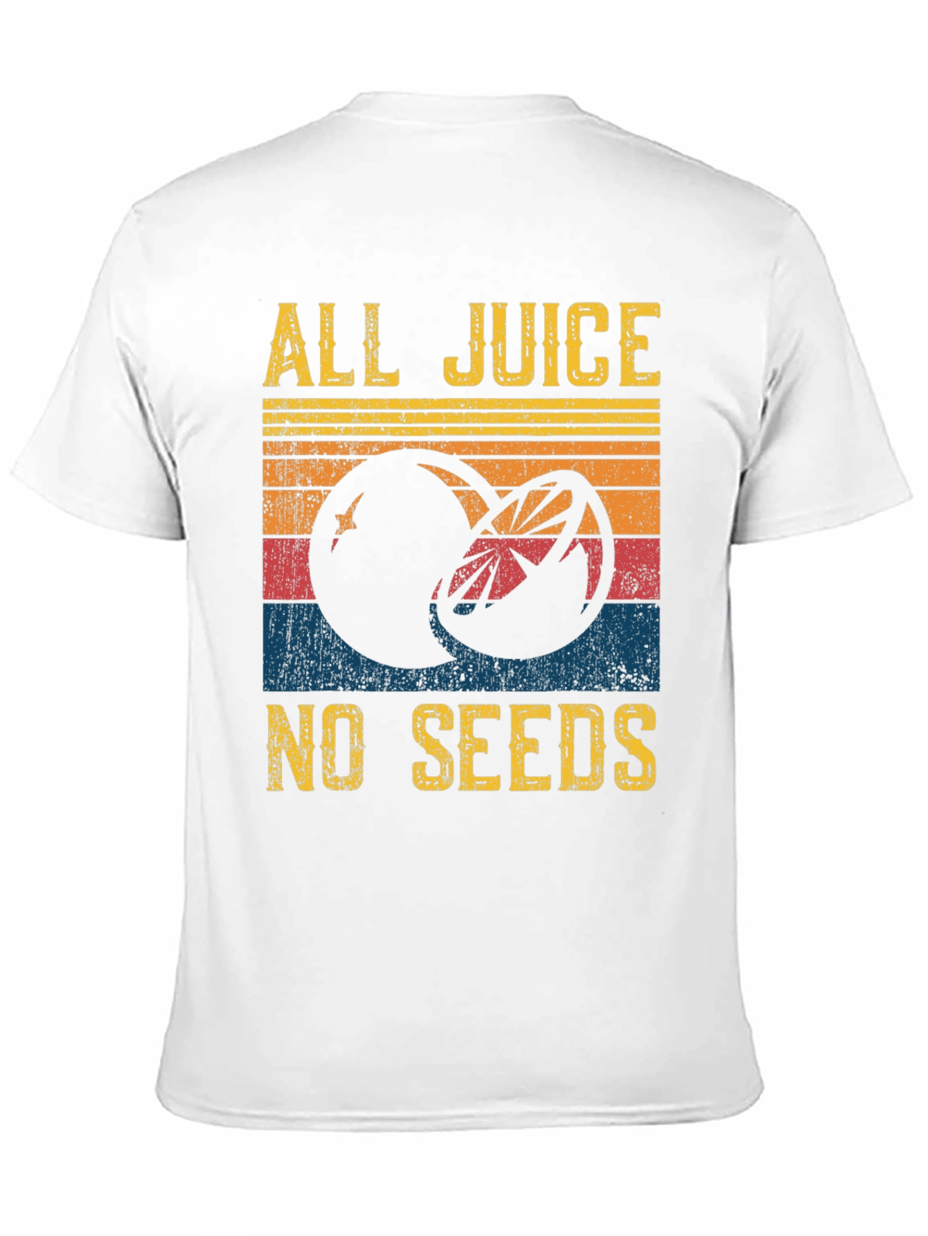 Black All Juice No Seeds Graphic Tee - Retro Fruit Design view 11