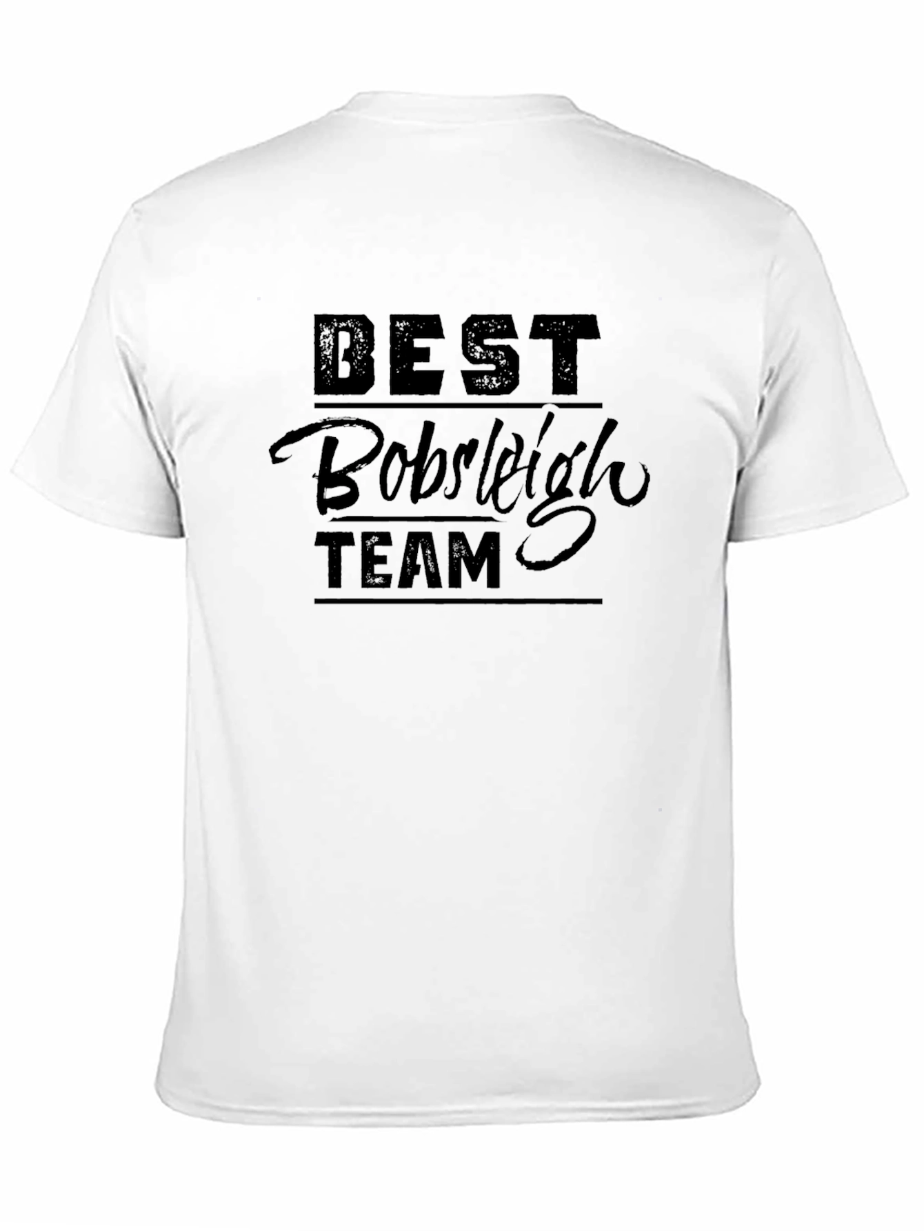 Best Bobsleigh Team T-Shirt - Black Crew Neck Tee - 11
