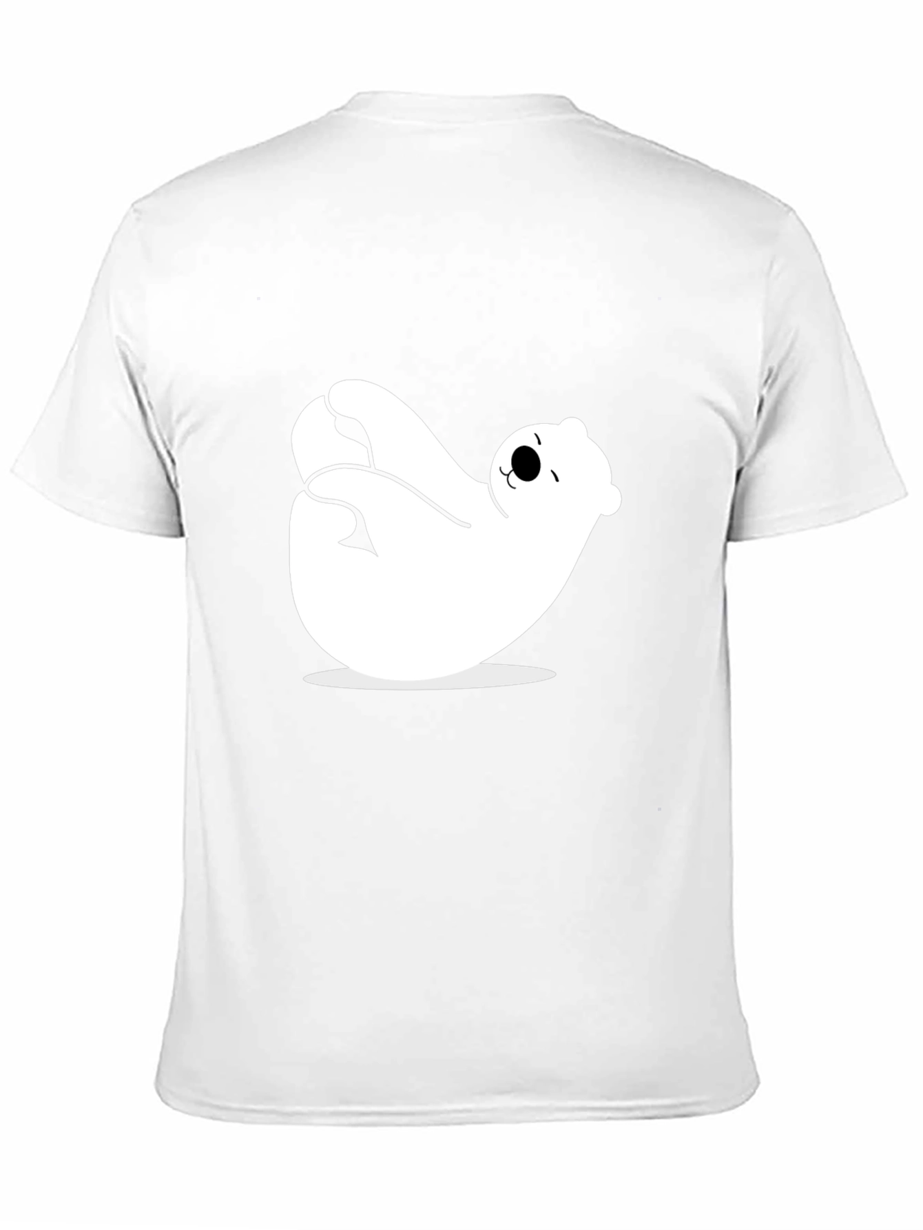 Black Relaxing Polar Bear Black Graphic Tee view 11