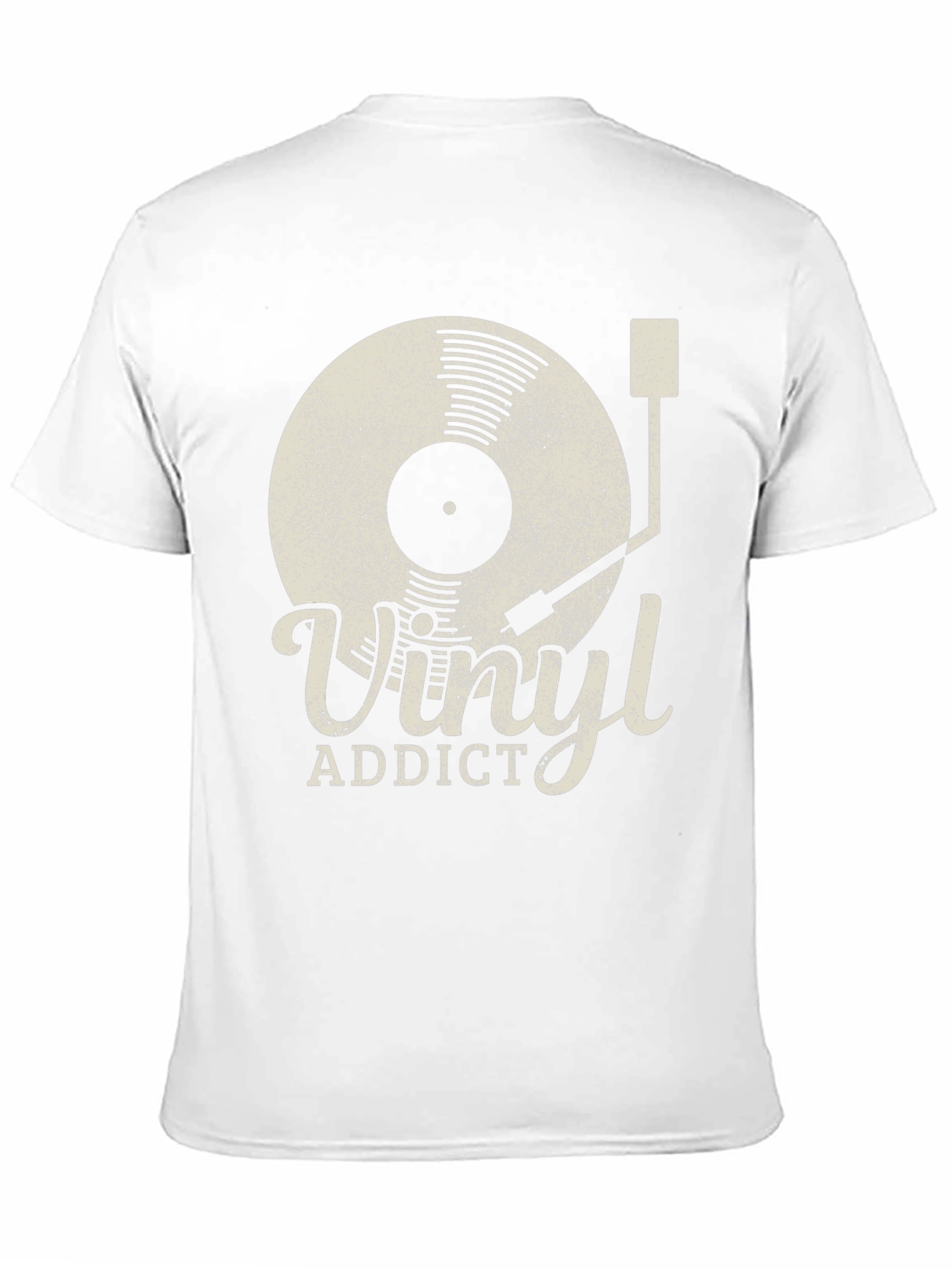 Black Vinyl Addict T-Shirt Retro Style Music Lover Tee view 11