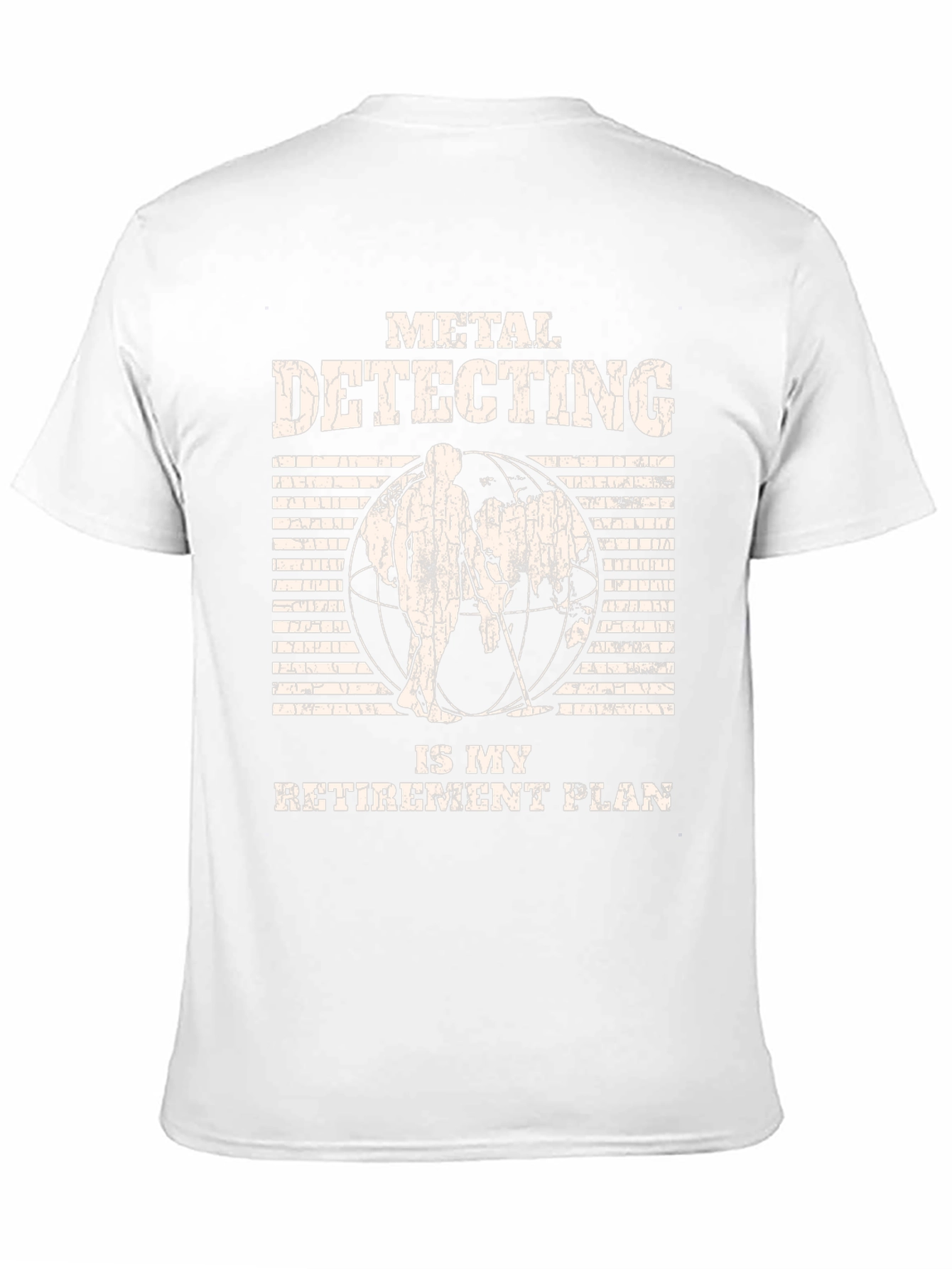 Black Metal Detecting Retirement Plan T-Shirt view 11