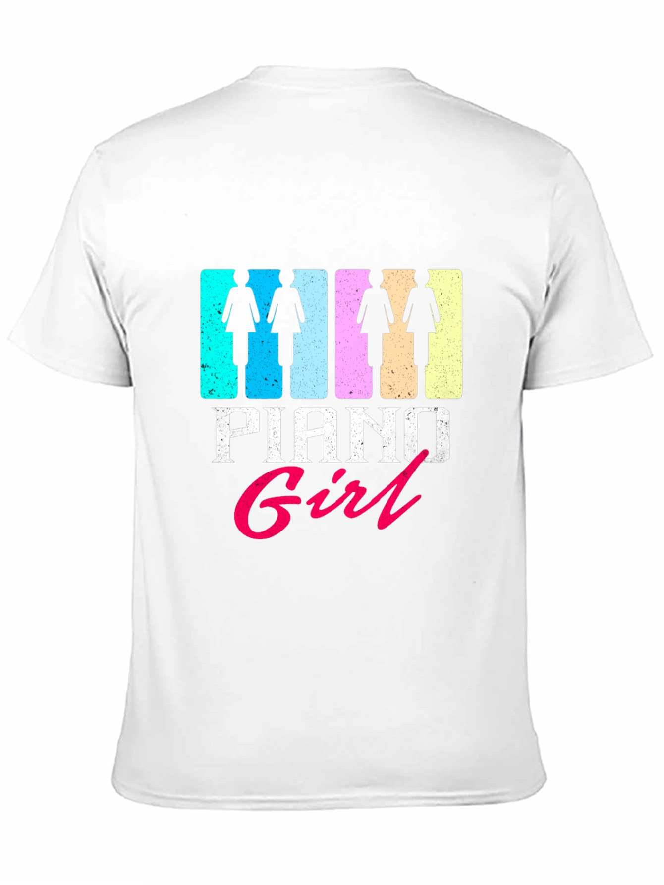 Black Piano Girl Graphic T-Shirt - Trendy Music Lover Tee view 11