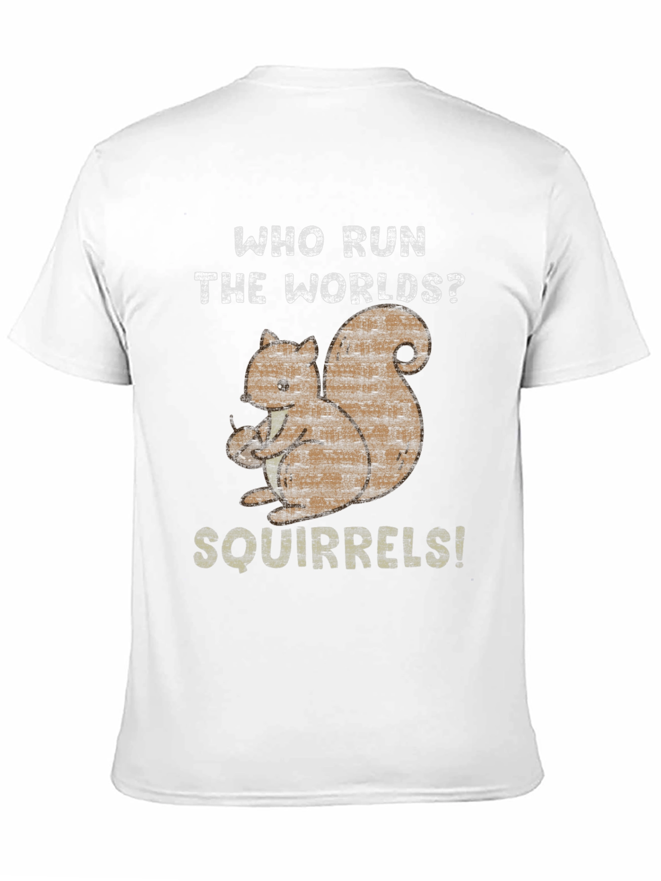 Black Who Run The Worlds? Squirrels! Black Cotton T-Shirt view 11