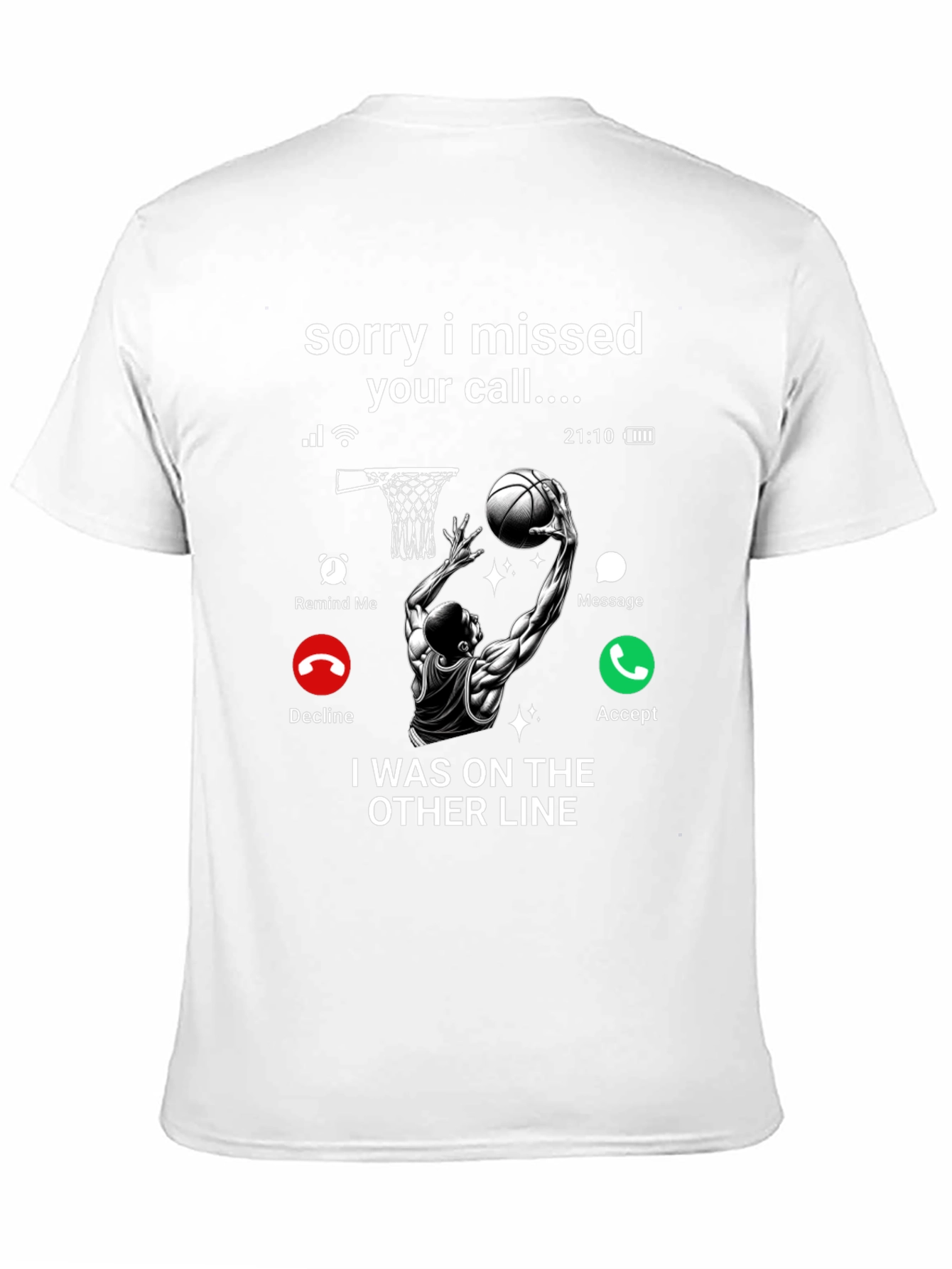 Black Sorry I Missed Your Call T-Shirt view 11