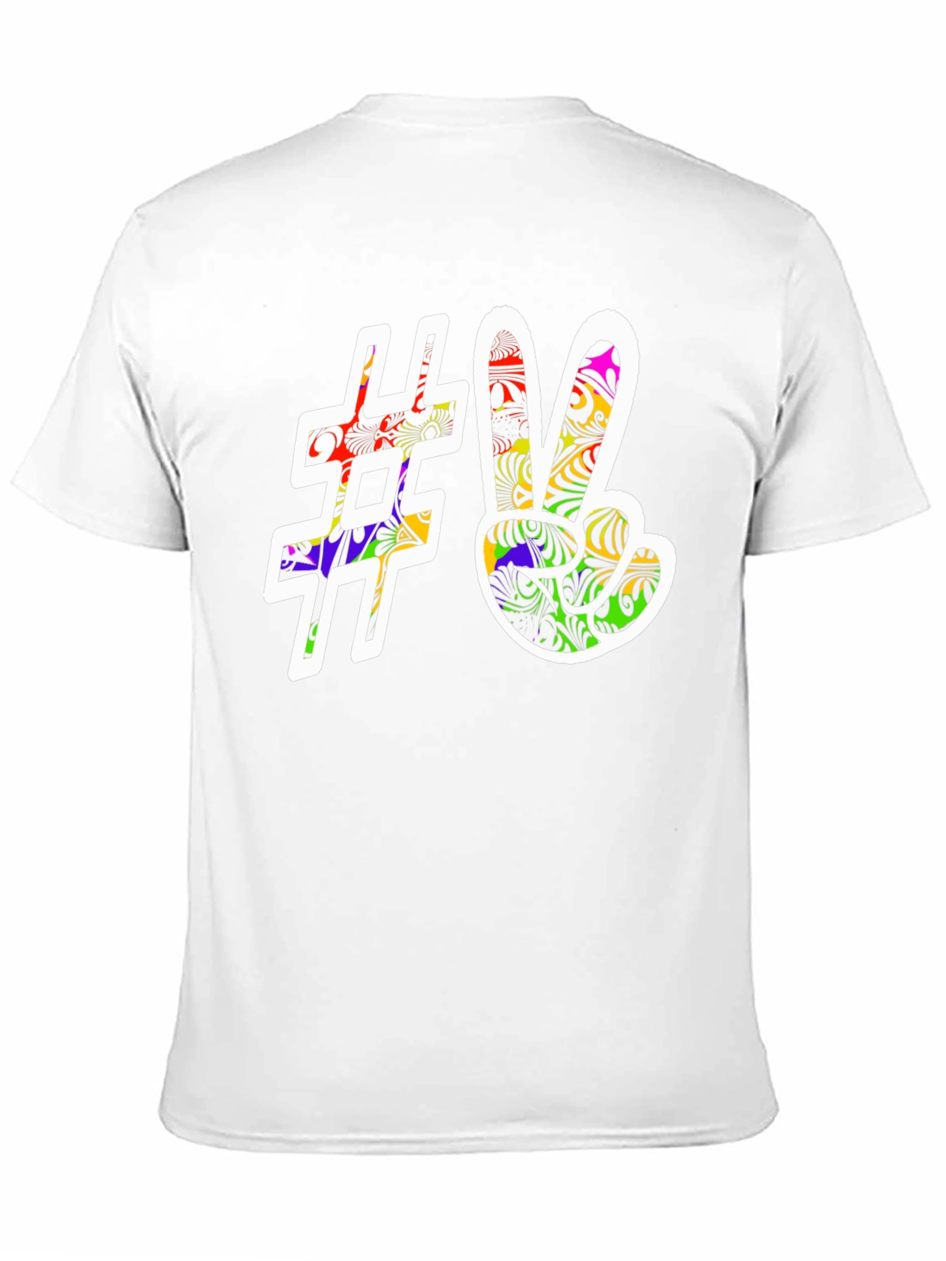 Black Peace Sign Graphic Tee - Black view 11