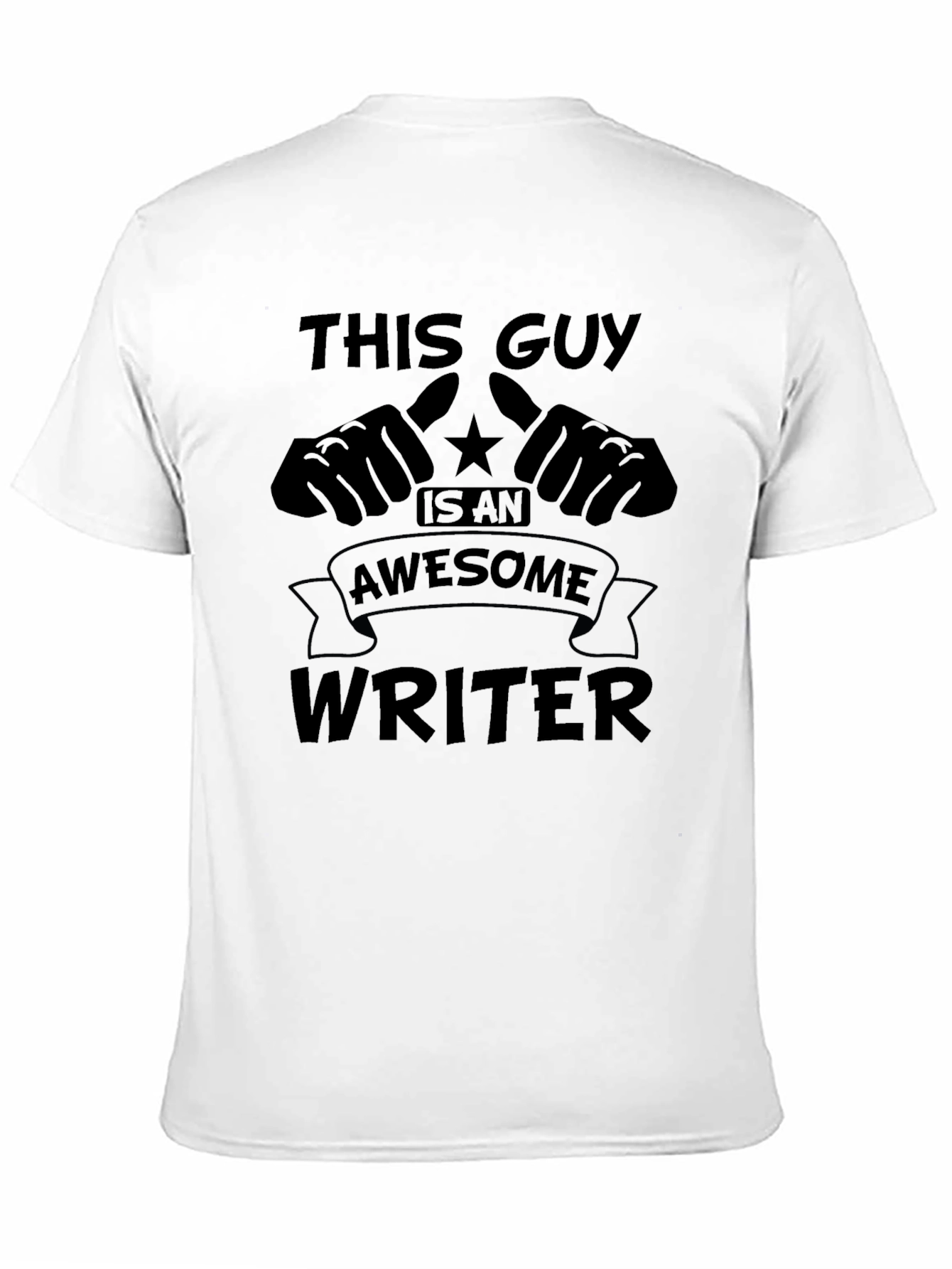 Black Awesome Writer Black Graphic T-Shirt view 11
