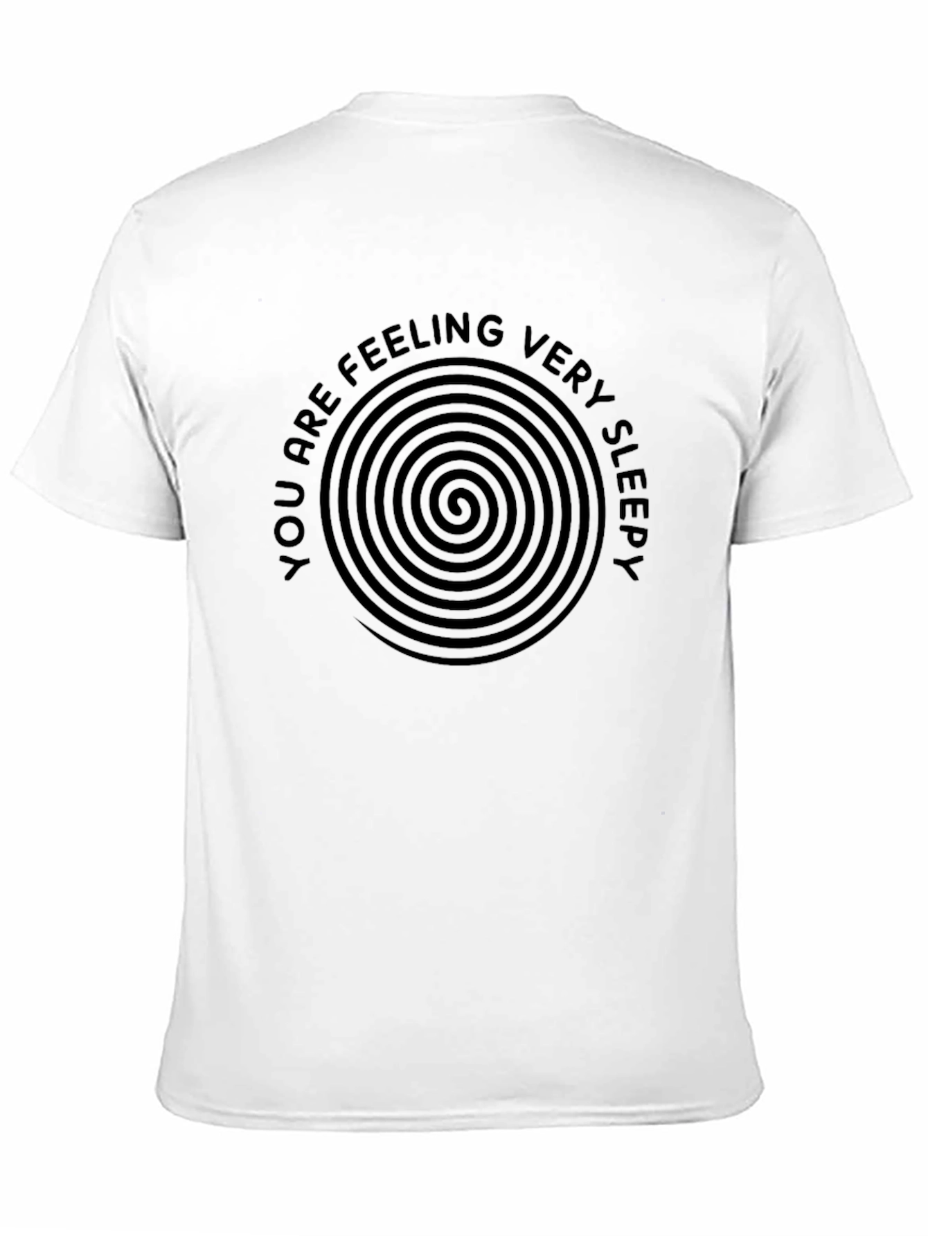 Black Hypnotic Sleep Spiral Graphic Tee - Black Cotton T-Shirt view 11