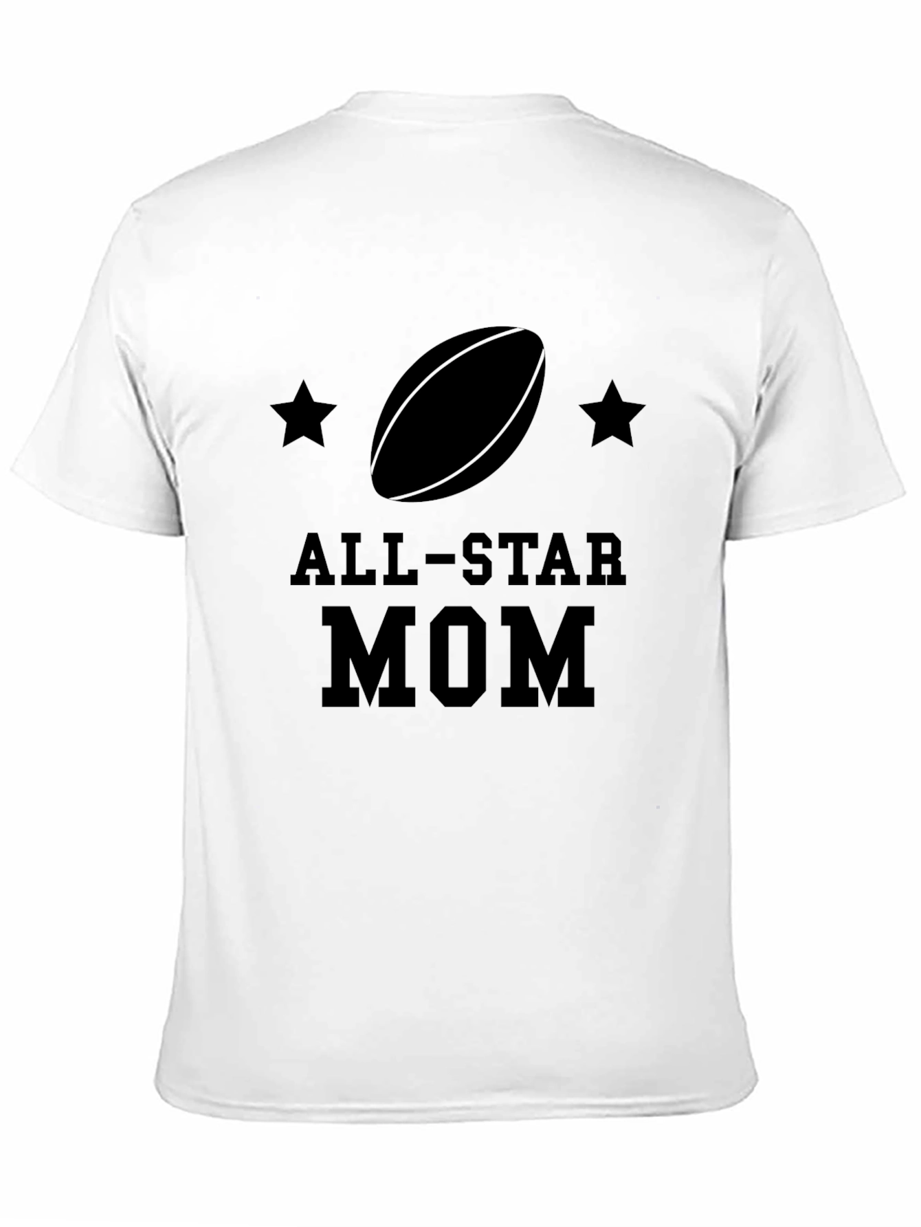 Black All-Star Mom Rugby Graphic Tee view 11