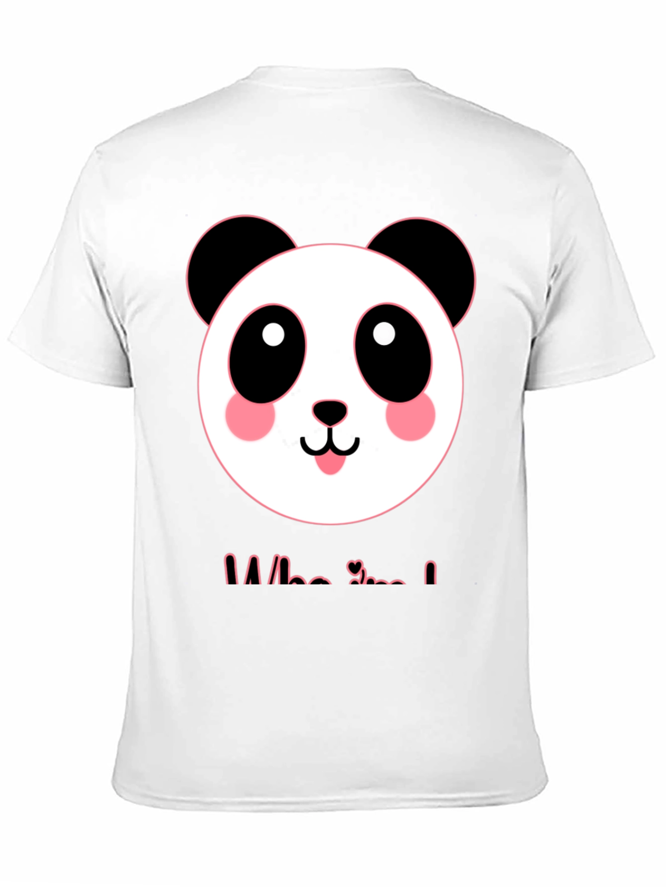 Black Cute Panda Graphic Tee - Men's Black T-Shirt view 11
