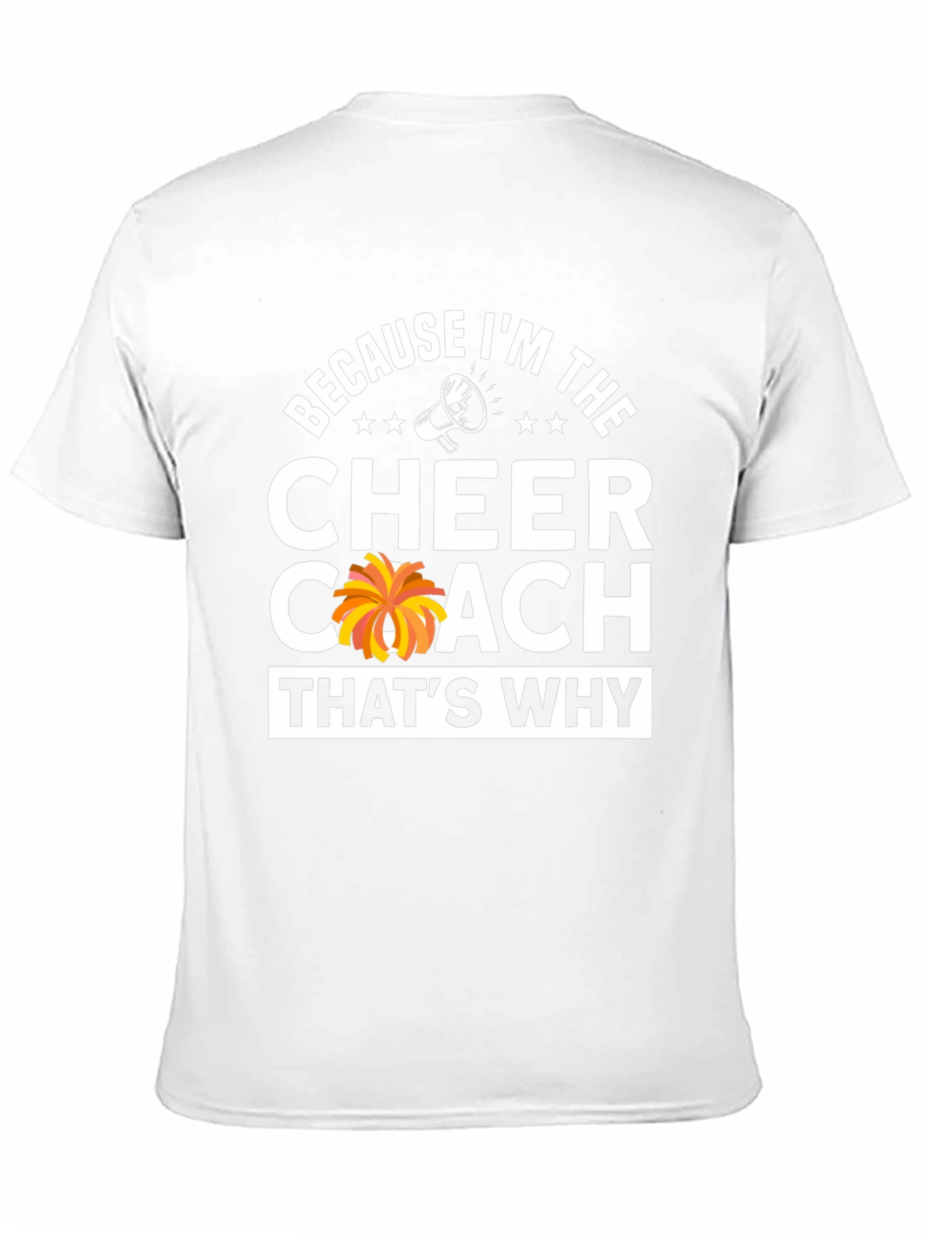 Black Cheer Coach T-Shirt: Because I'm The Cheer Coach! view 11