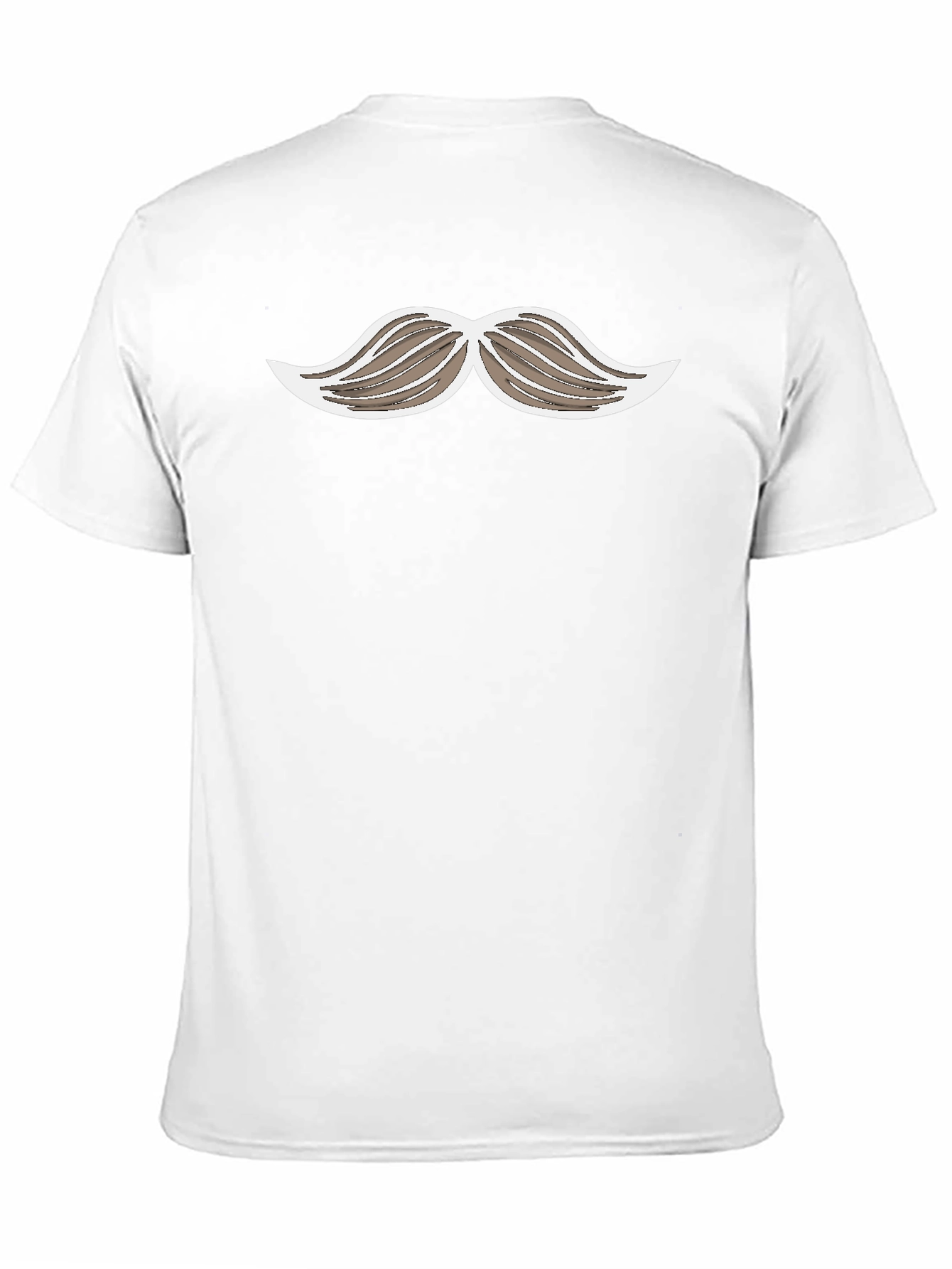 Black Funny Mustache Graphic Print Black T-Shirt view 11