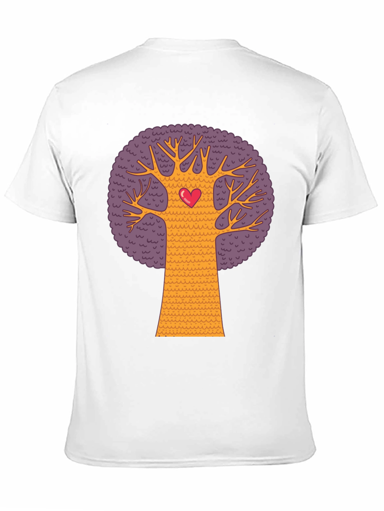Black Heart Tree Graphic Tee - Black Cotton Blend T-Shirt view 11