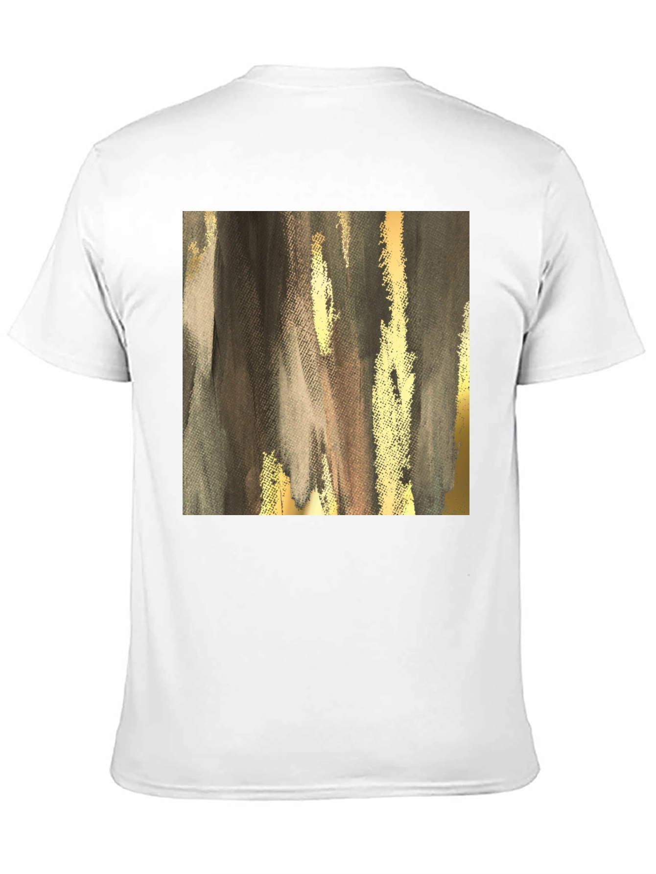 Black Abstract Gold & Gray Graphic Tee view 11