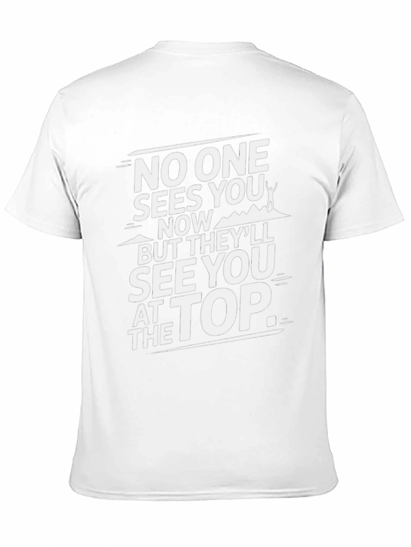 Black Inspirational Climb T-Shirt - Reach the Top view 11