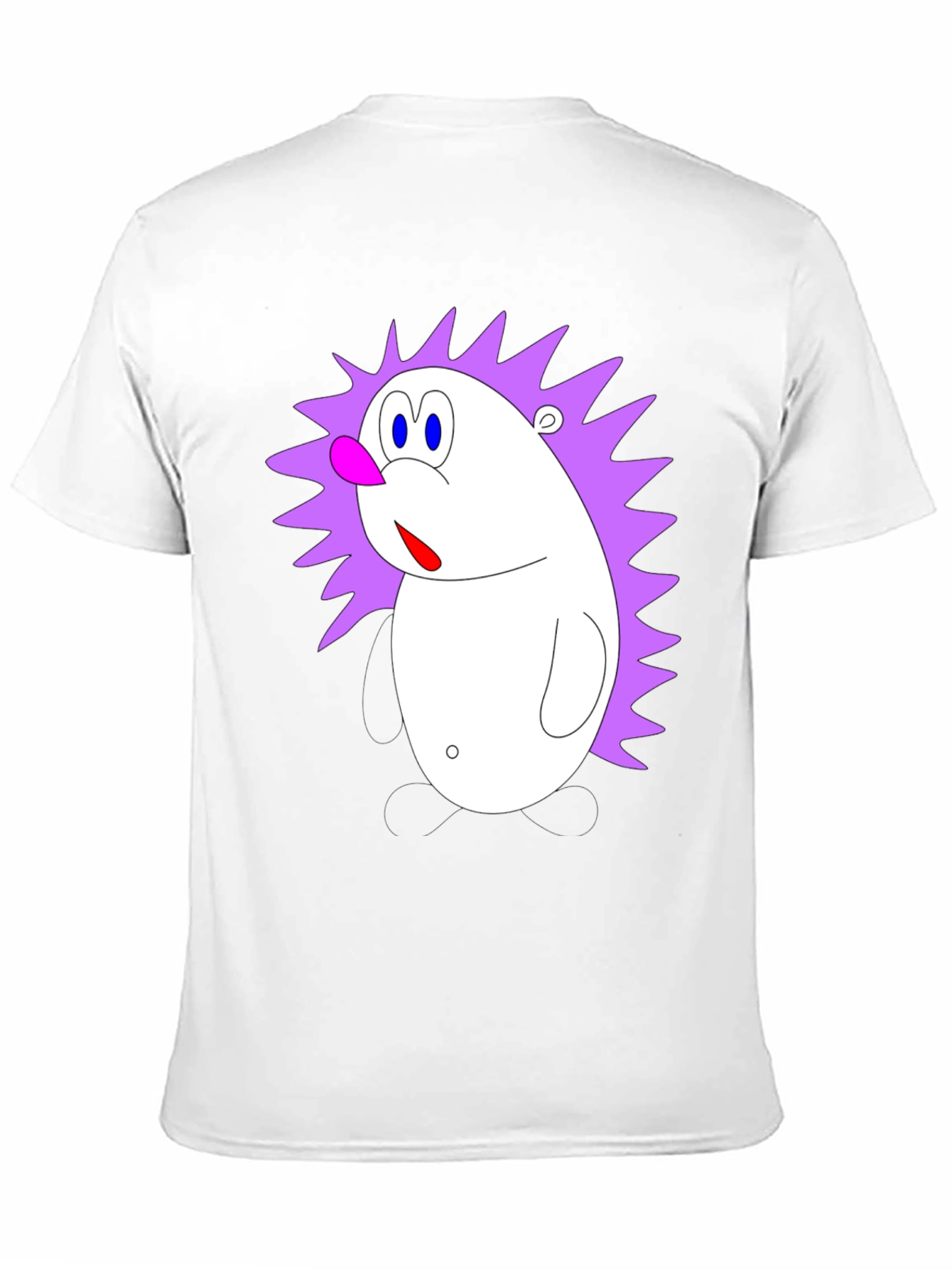 Black Cartoon Hedgehog Graphic Black T-Shirt view 11