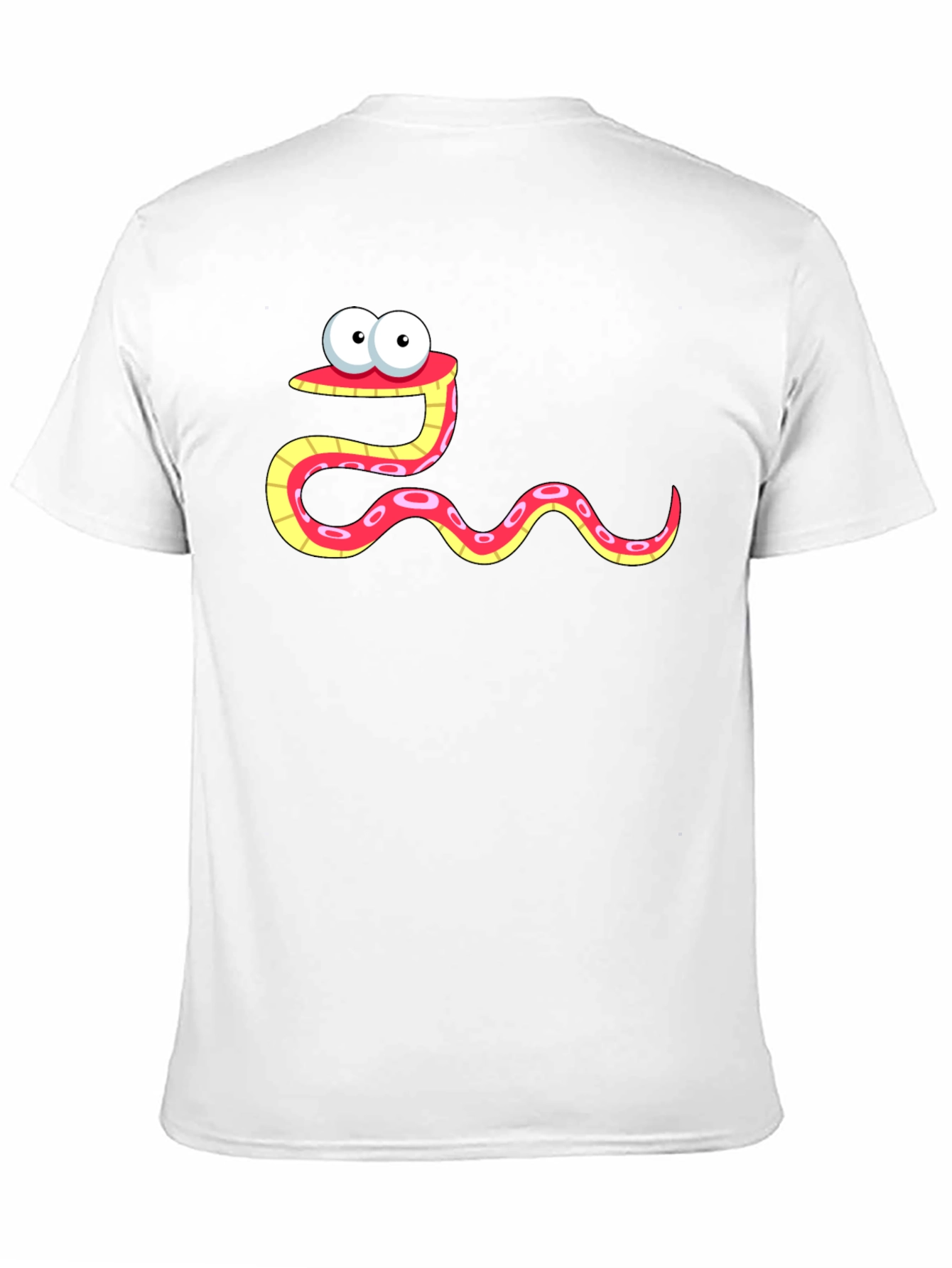 Black Cartoon Snake Graphic Tee - Black Cotton Shirt view 11