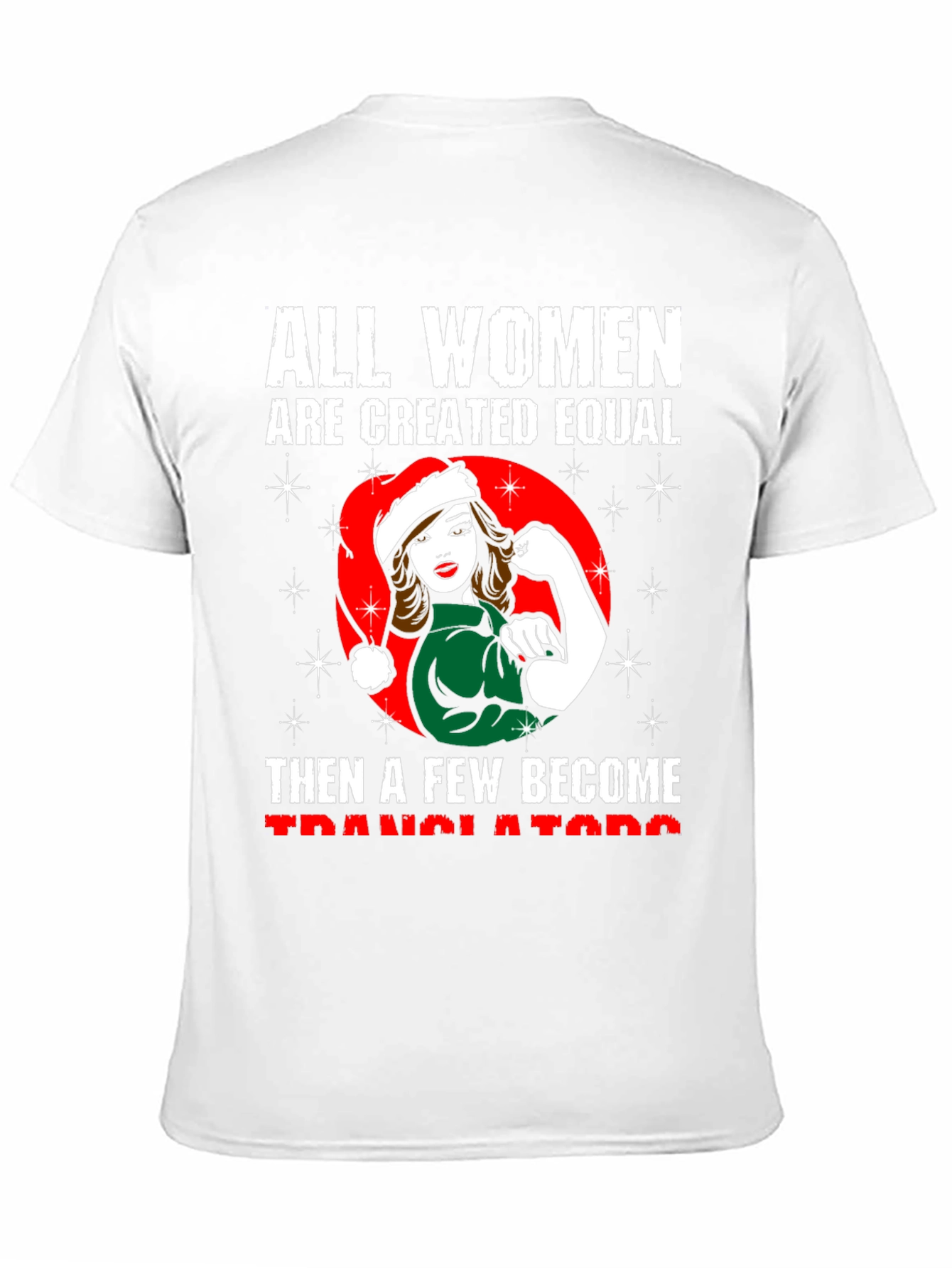 Black All Women Translators Christmas T-Shirt view 11