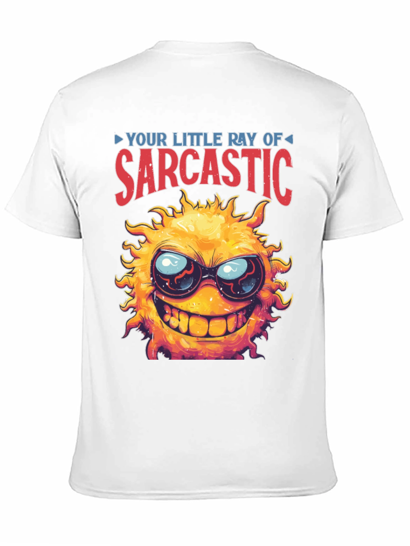 Black Sarcastic Sun Graphic T-Shirt - Black view 11