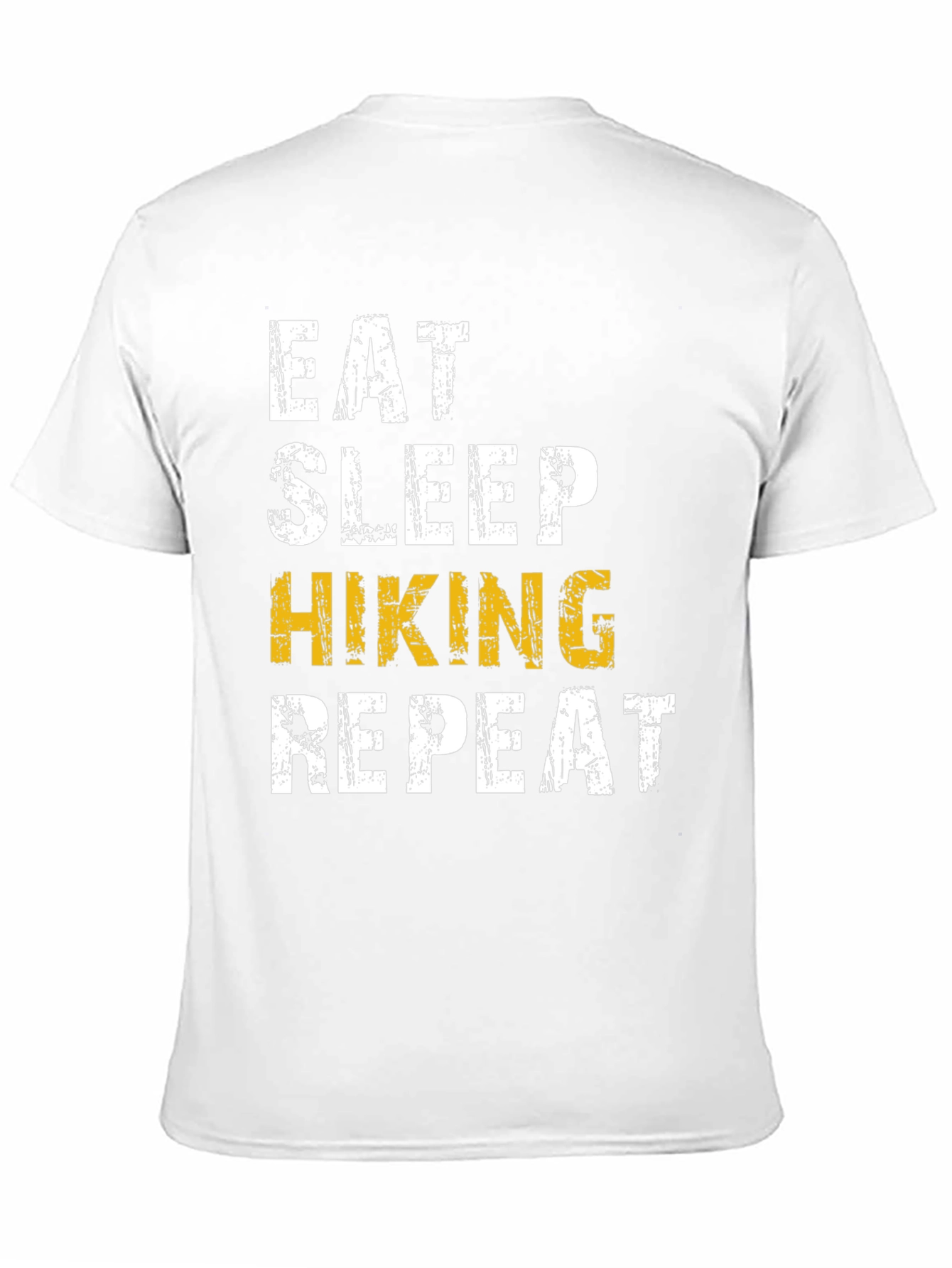 Black Eat Sleep Hiking Repeat T-Shirt - Black Cotton Tee view 11