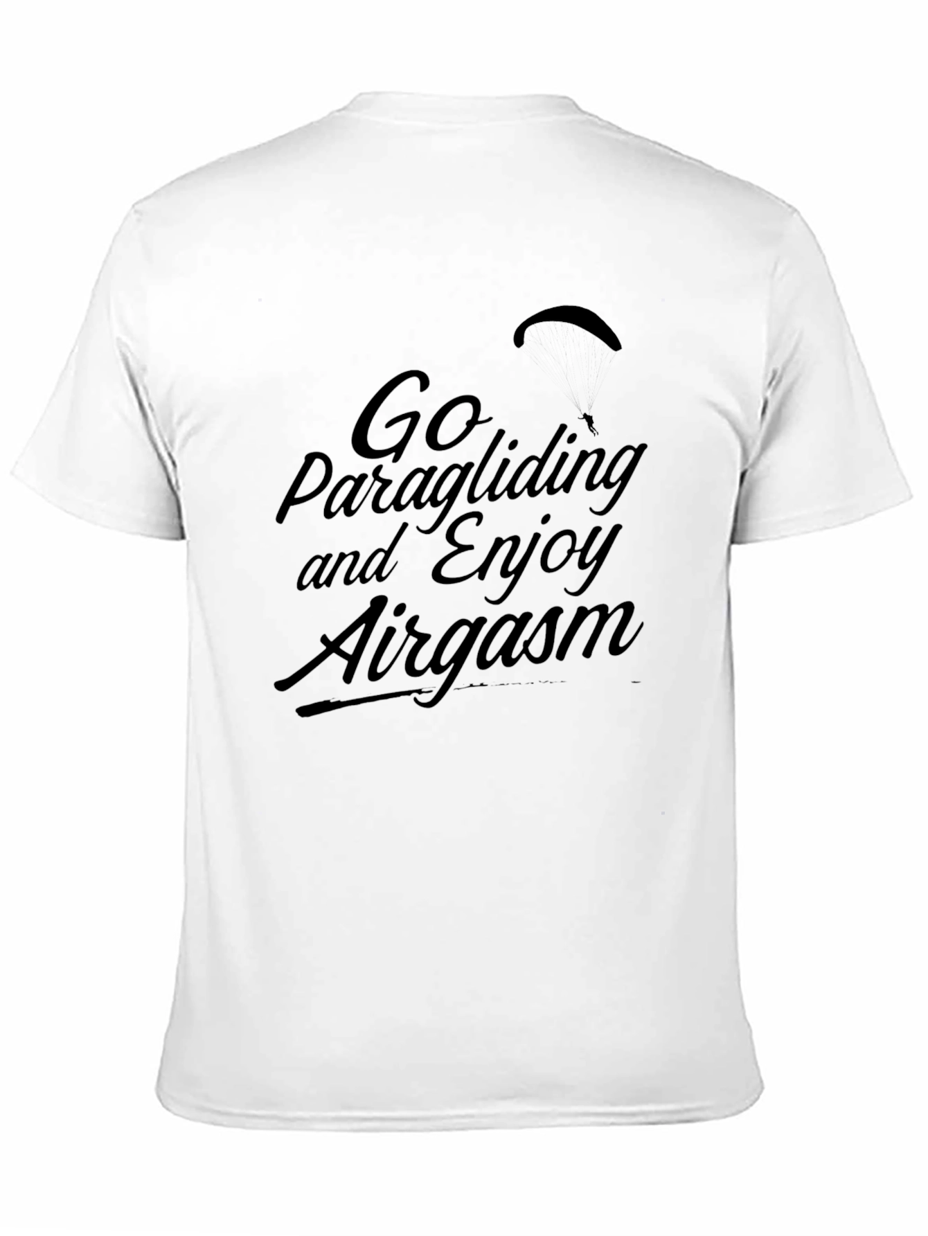 Black Go Paragliding T-Shirt: Enjoy Airgasm!  view 11