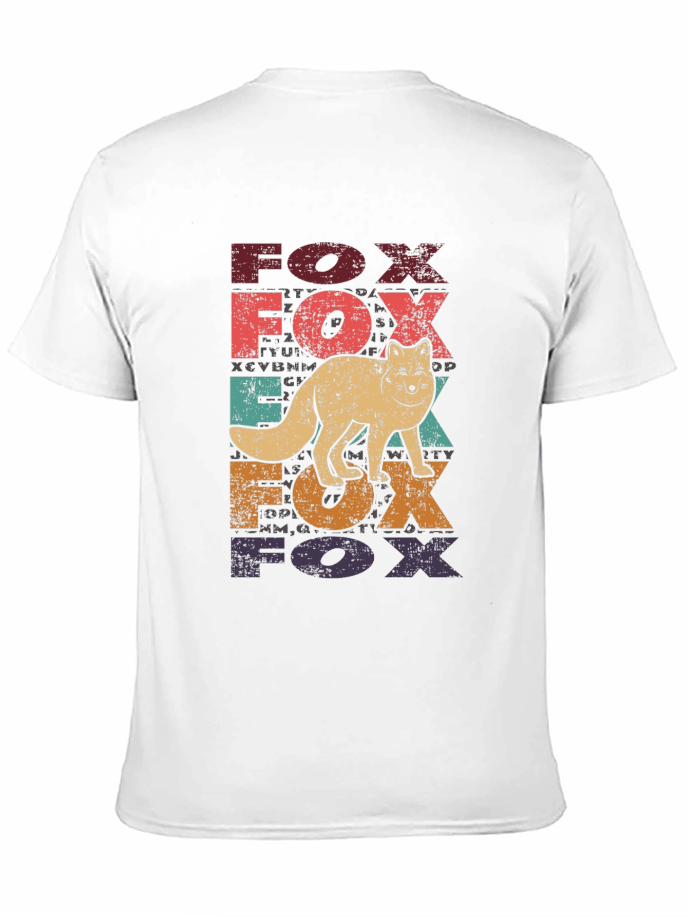 Black Vintage Fox Graphic Tee - Retro Style Black T-Shirt view 11
