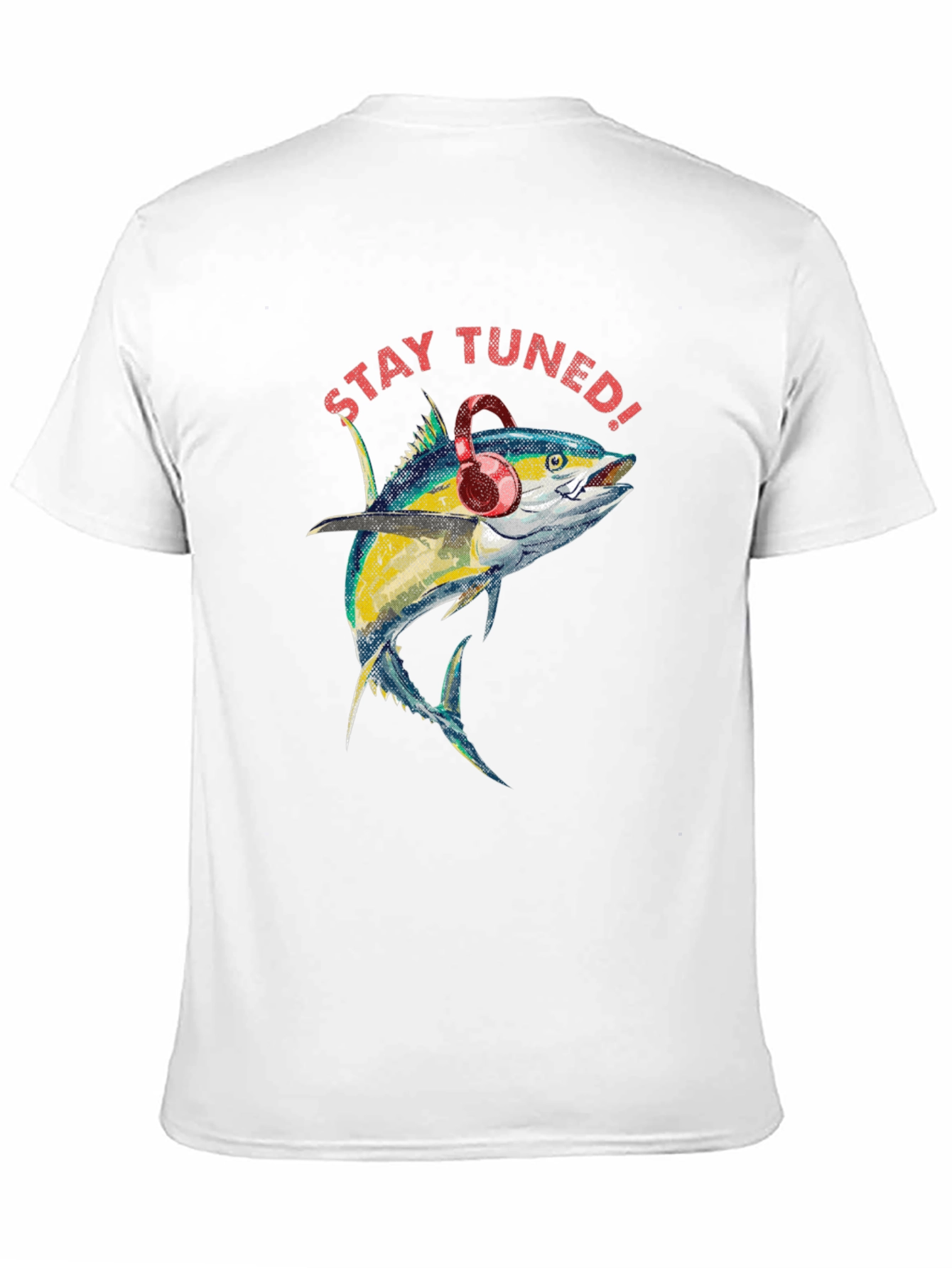 Black Stay Tuned Fish Graphic Tee view 11
