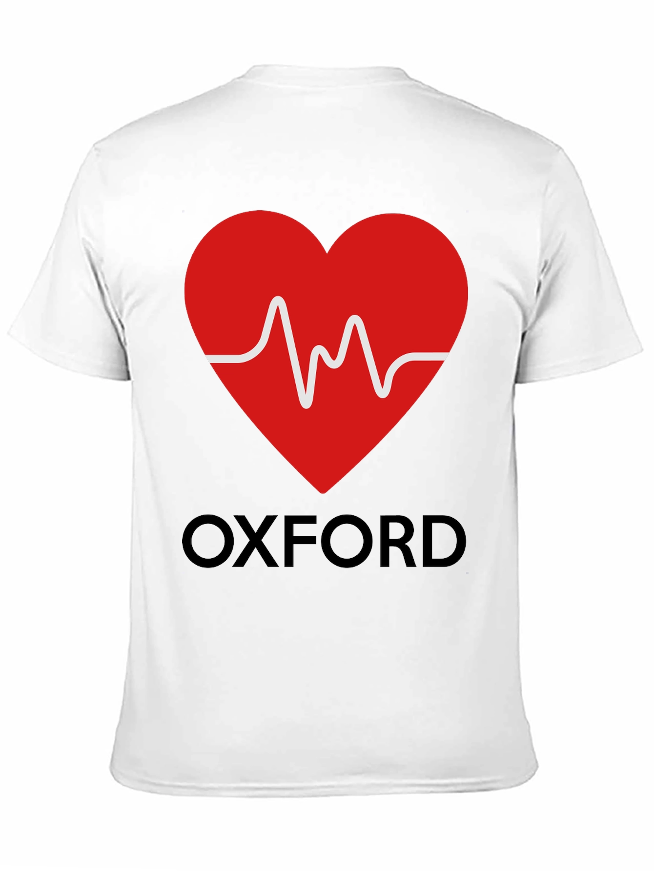Black Oxford Heartbeat Graphic Tee - Soft Cotton Blend view 11