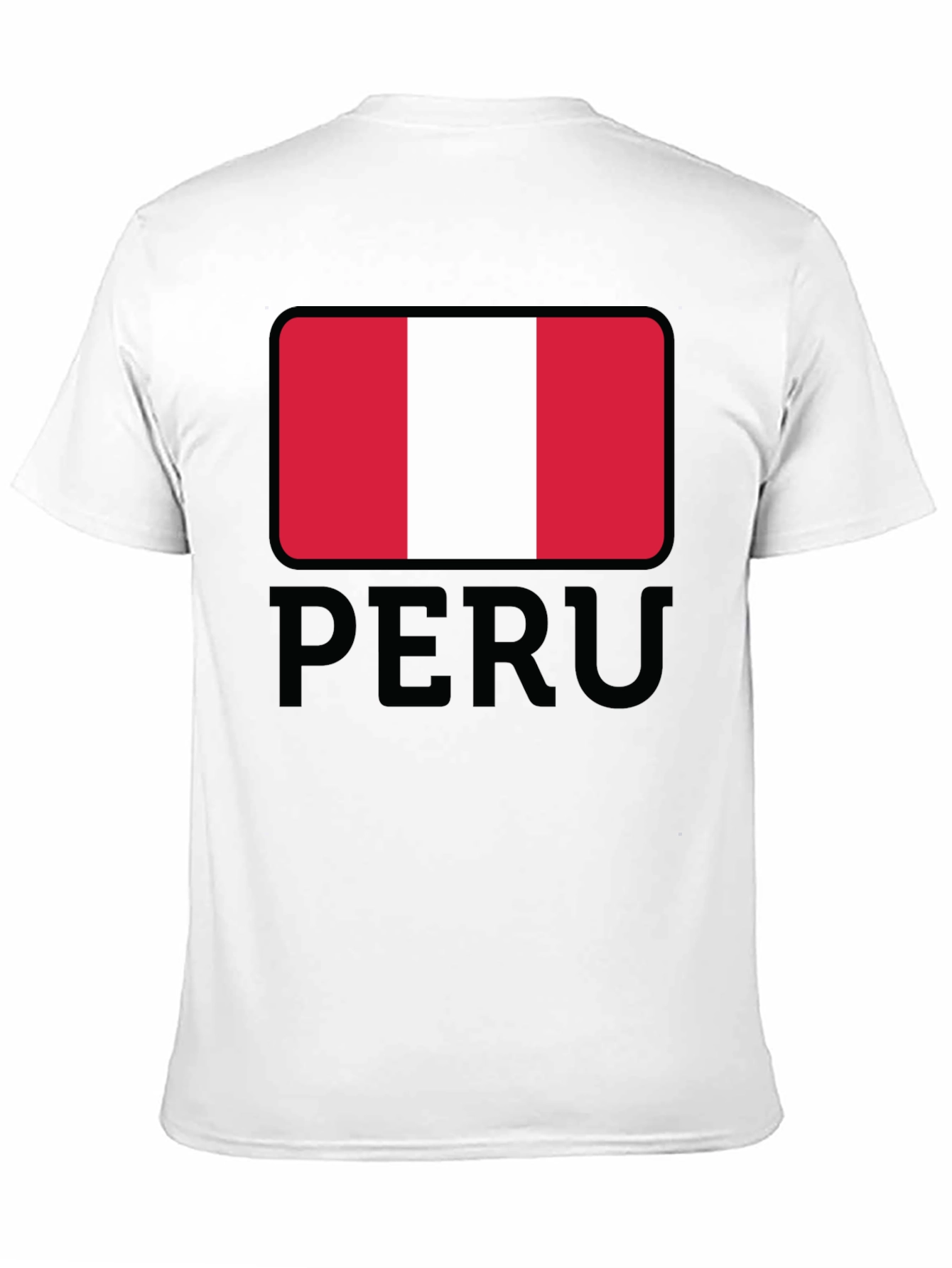Peru Flag Graphic Tee - Black Cotton T-Shirt - 11