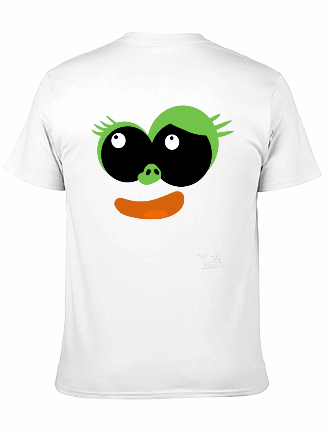 Black Fun Cartoon Face Black T-Shirt view 11