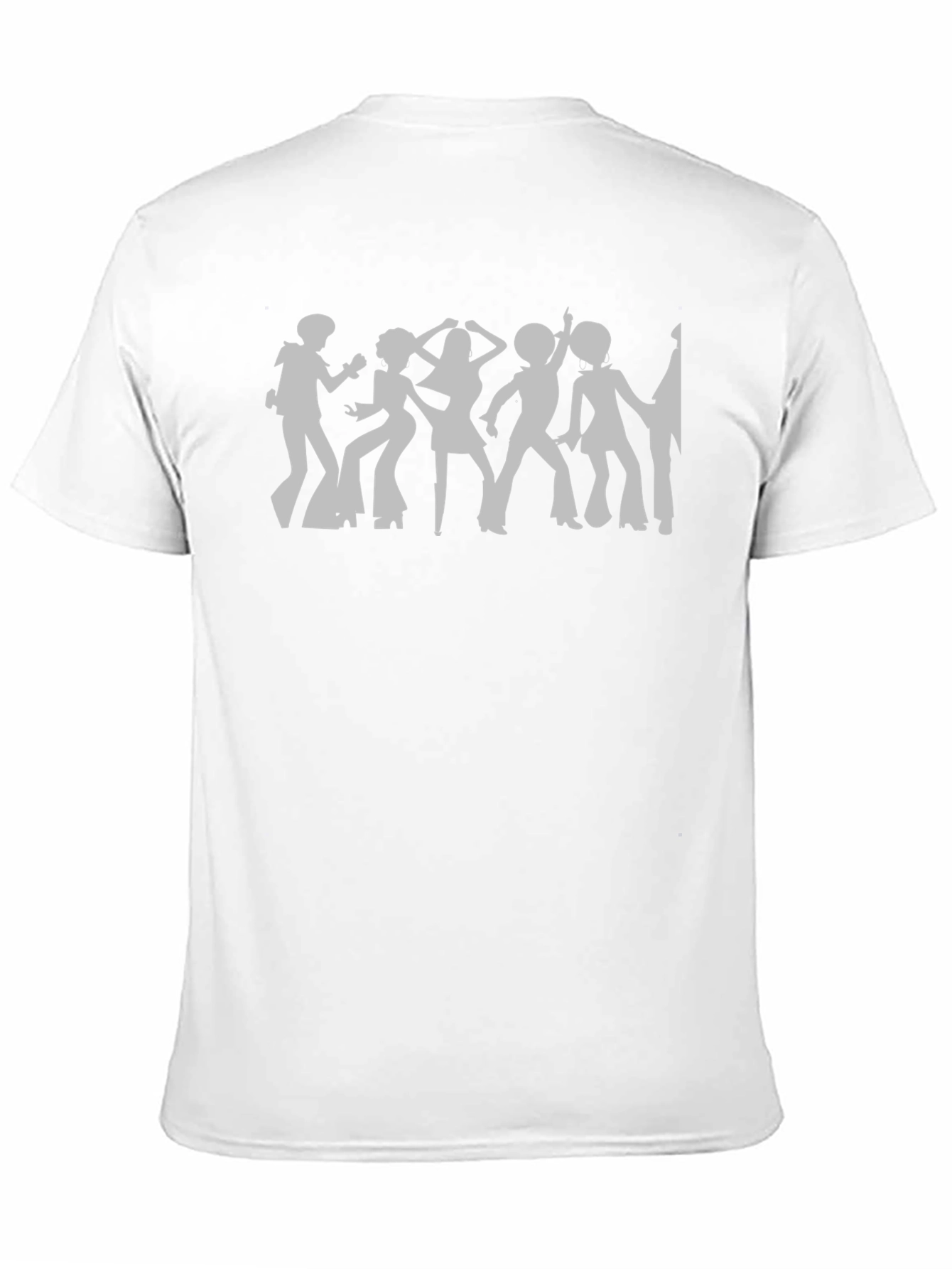 Black Retro Disco Dance Silhouette Black T-Shirt view 11