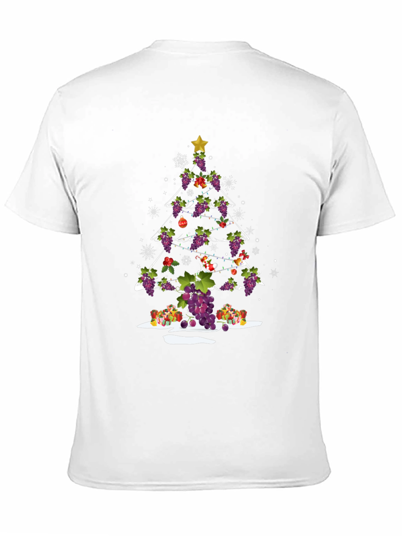 Black Grape Christmas Tree Holiday Graphic Tee view 11