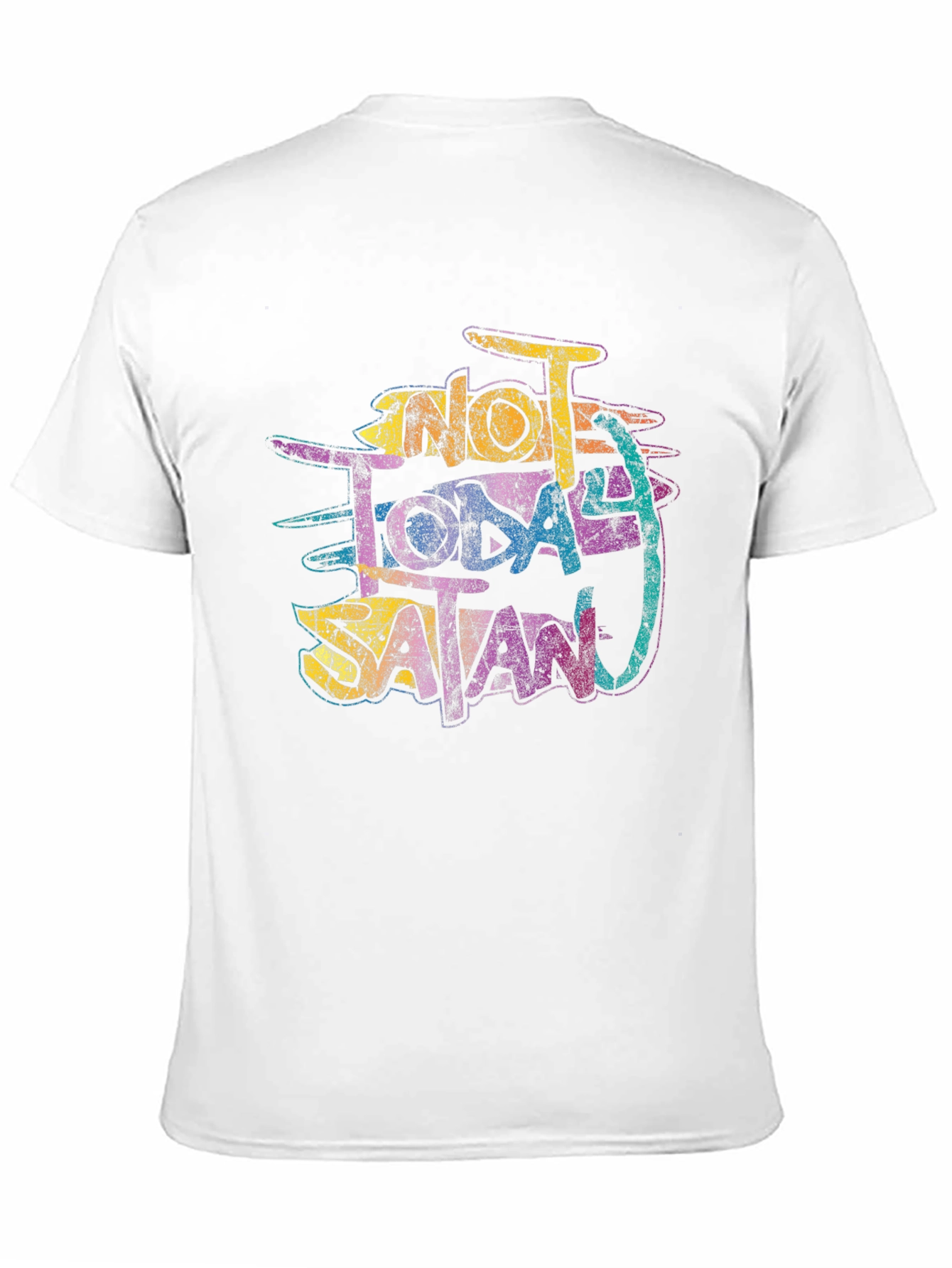Black Not Today Satan Graphic T-Shirt - Black Casual Tee view 11