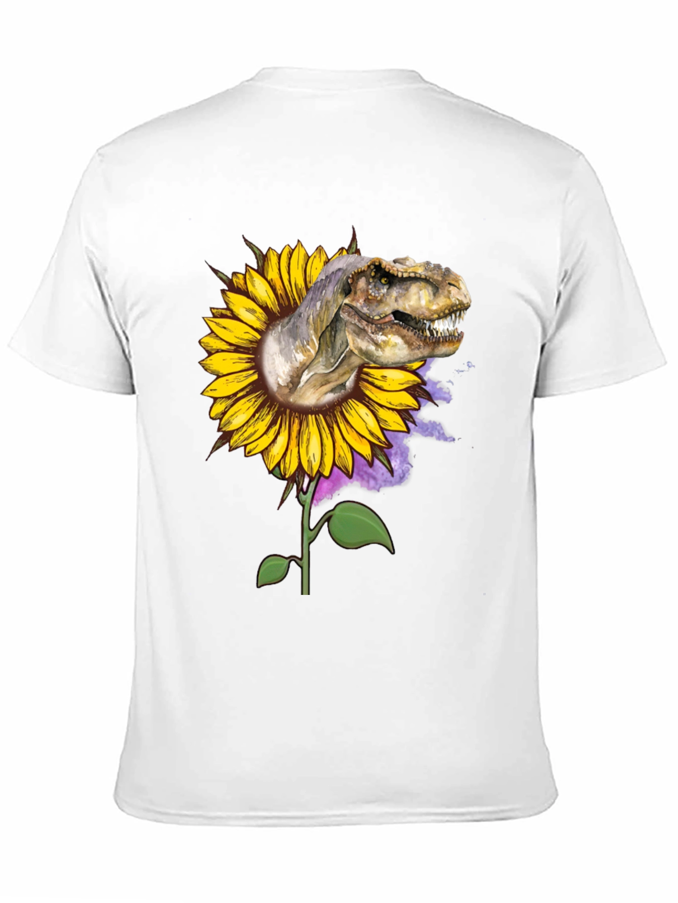 Black Dinosaur Sunflower Graphic Tee view 11