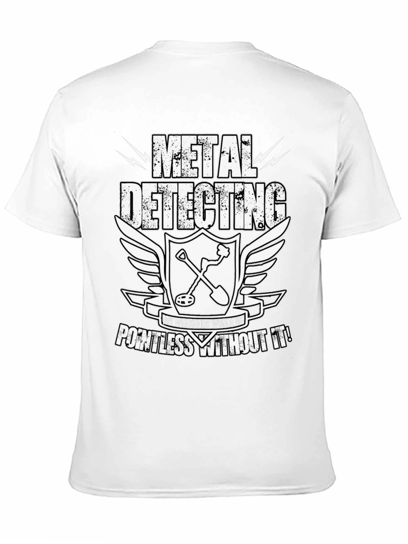 Black Metal Detecting T-Shirt - Pointless Without It! view 11