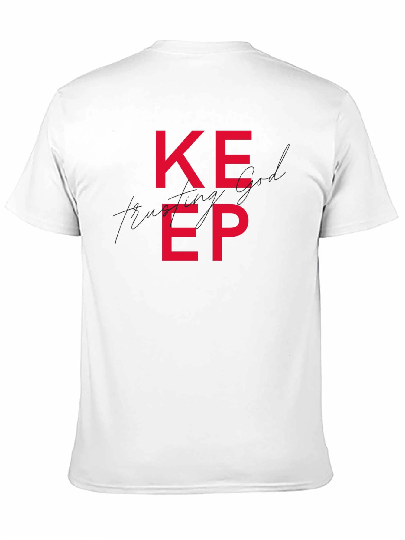 Black Keep Trusting God T-Shirt - Black Casual Tee view 11