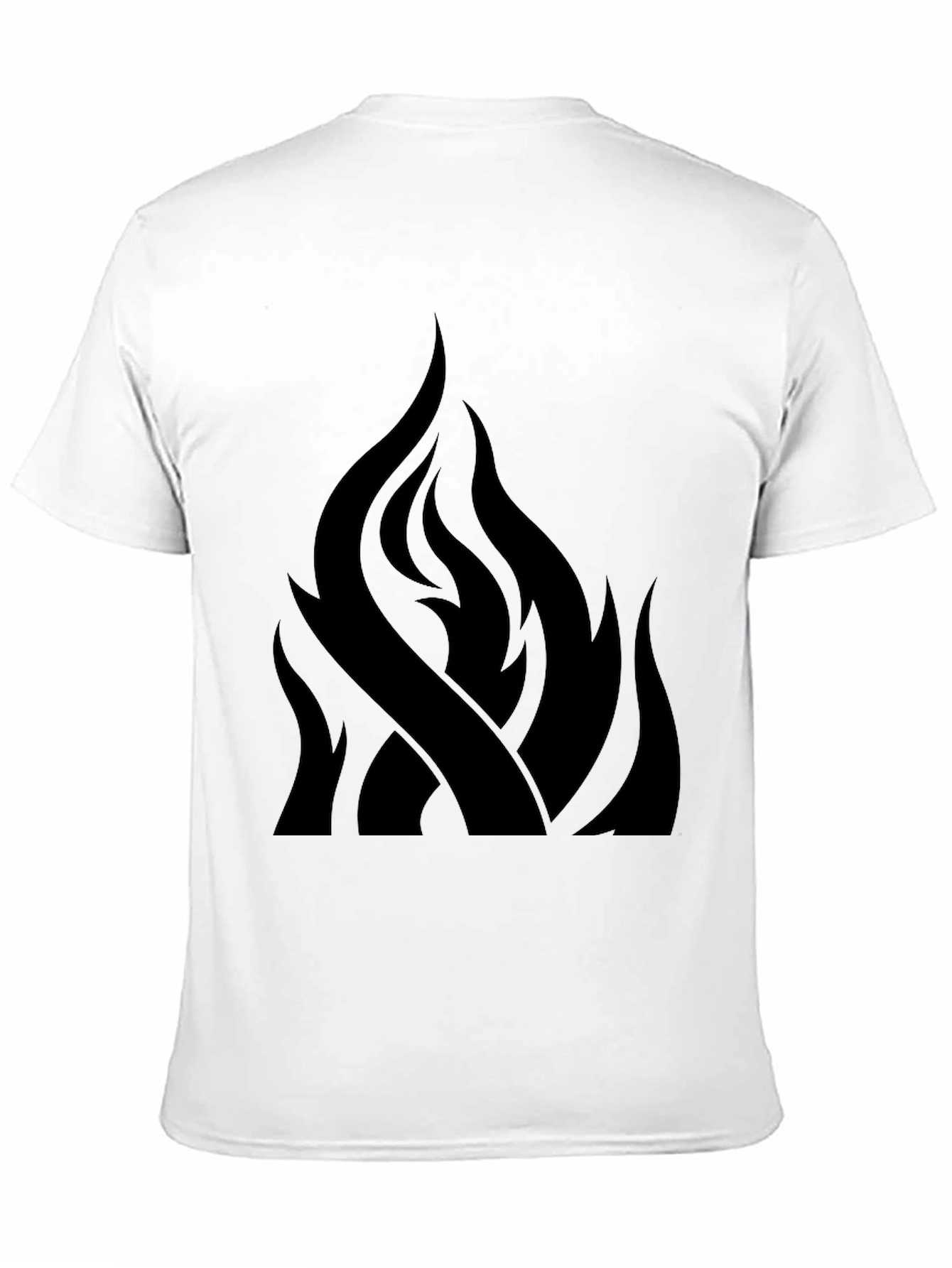 Black Black Flames Graphic Tee - Men's Casual Shirt view 11