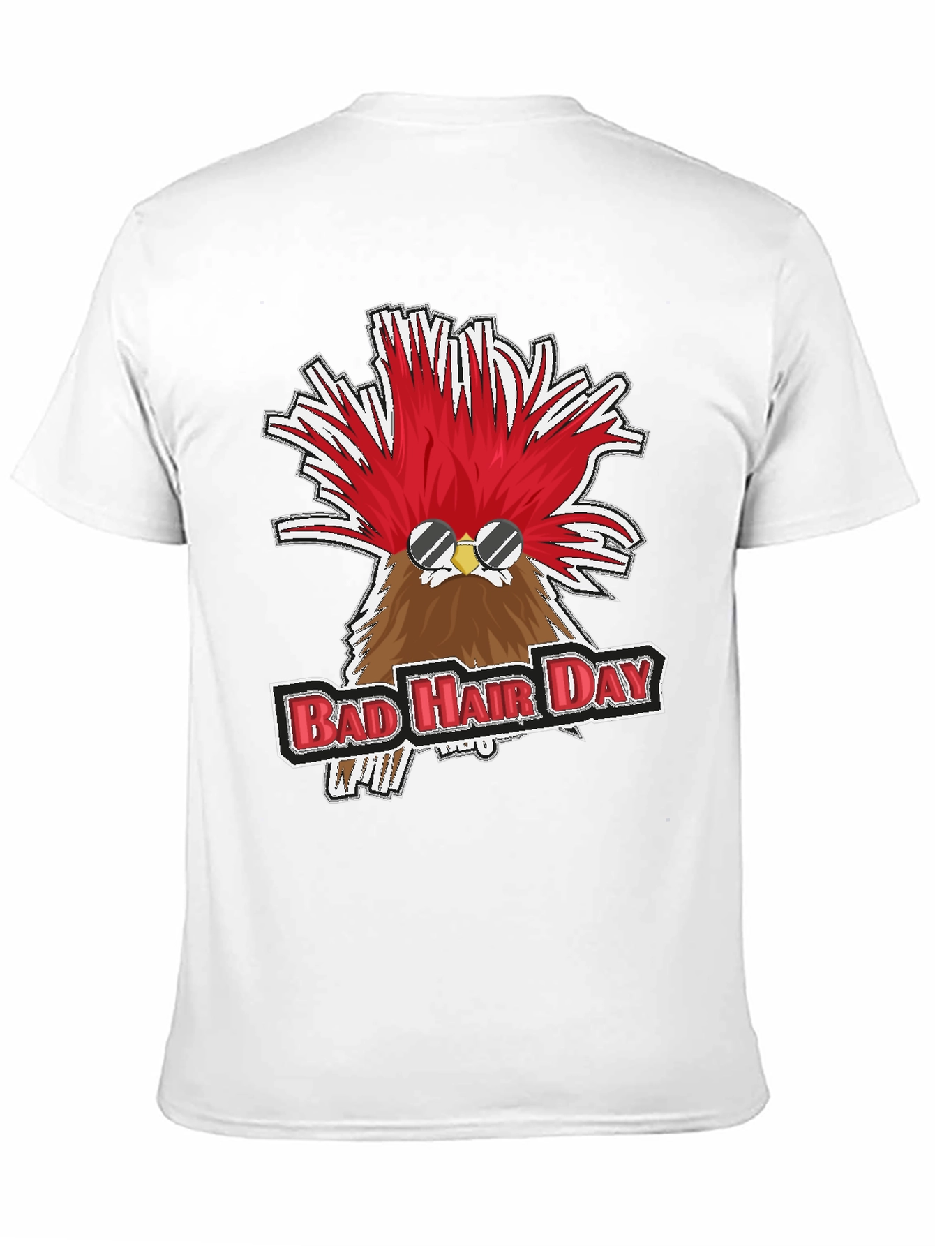 Black Bad Hair Day Chicken Graphic Tee view 11