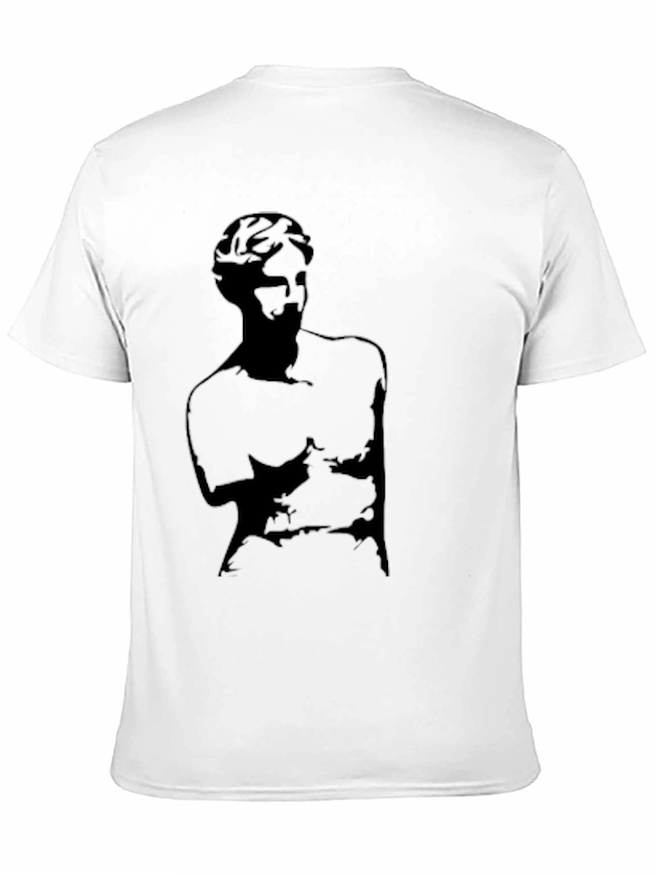 Black Men's Black Statue Graphic Tee view 11