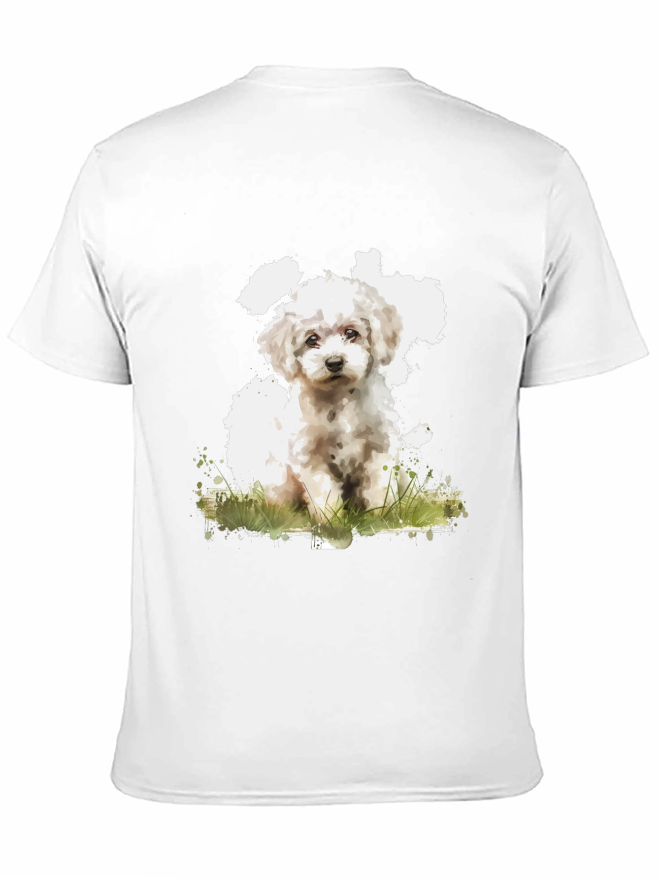 Black Cute Dog Art Black T-Shirt - Soft Cotton Blend view 11